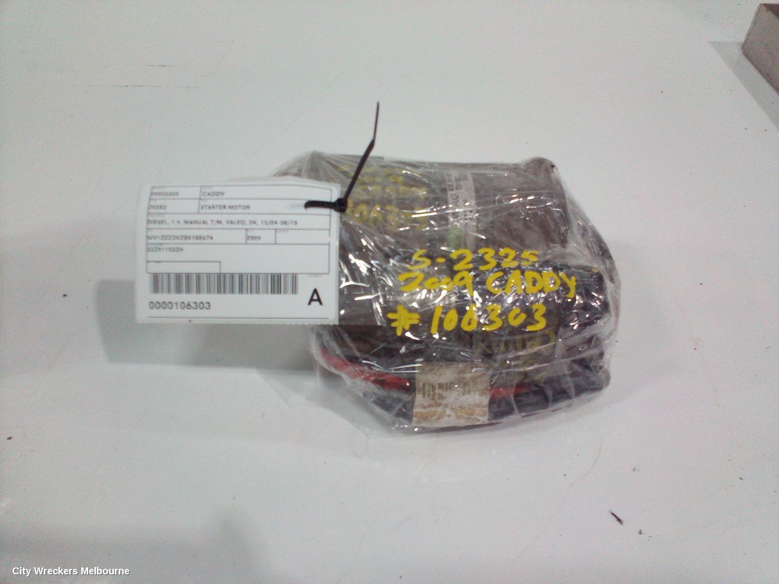 VOLKSWAGEN CADDY STARTER, DIESEL, 1.9, MANUAL T/M, VALEO, 2K, 12/2004 - 08/2010