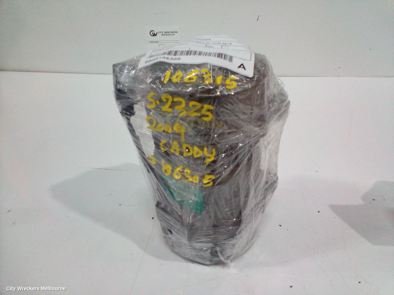 VOLKSWAGEN CADDY A/C COMPRESSOR, 2K, DIESEL, DENSO BRAND 6SEU14C, 12/2004 - 06/2015