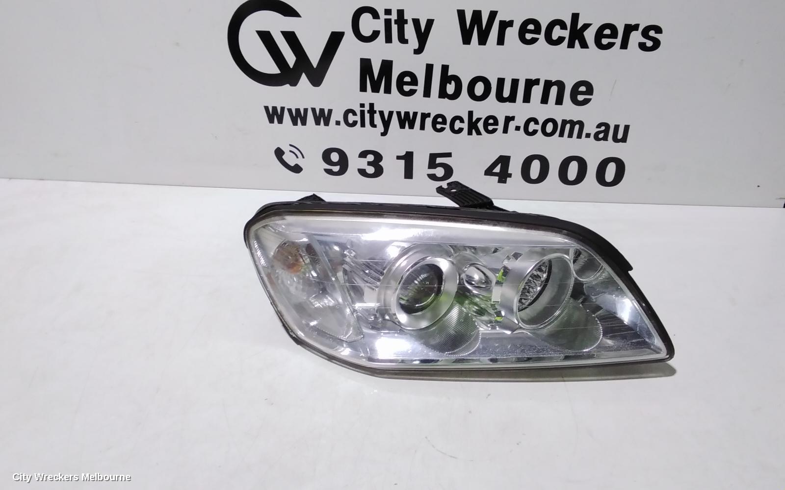 HOLDEN CAPTIVA RIGHT HEADLAMP, CG, CX/LX/SX/CAPTIVA 7 (4TH VIN = C), CHROME INNER TYPE, 09/2006 - 02/2011