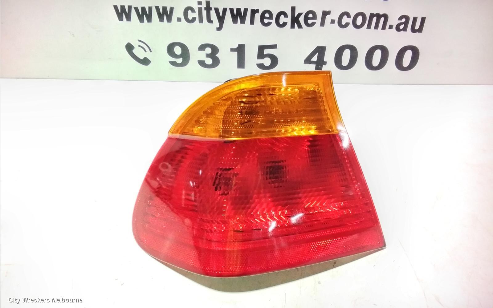 BMW 3 SERIES LEFT TAILLIGHT, E46, SEDAN, AMBER FLASHER TYPE, 09/1998 - 09/2001