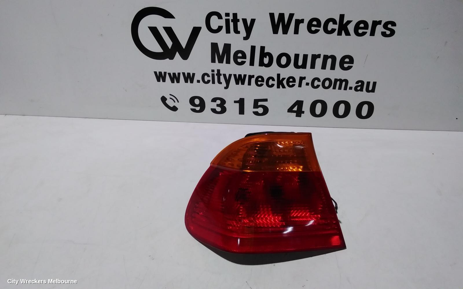 BMW 3 SERIES LEFT TAILLIGHT, E46, SEDAN, AMBER FLASHER TYPE, 09/1998 - 09/2001