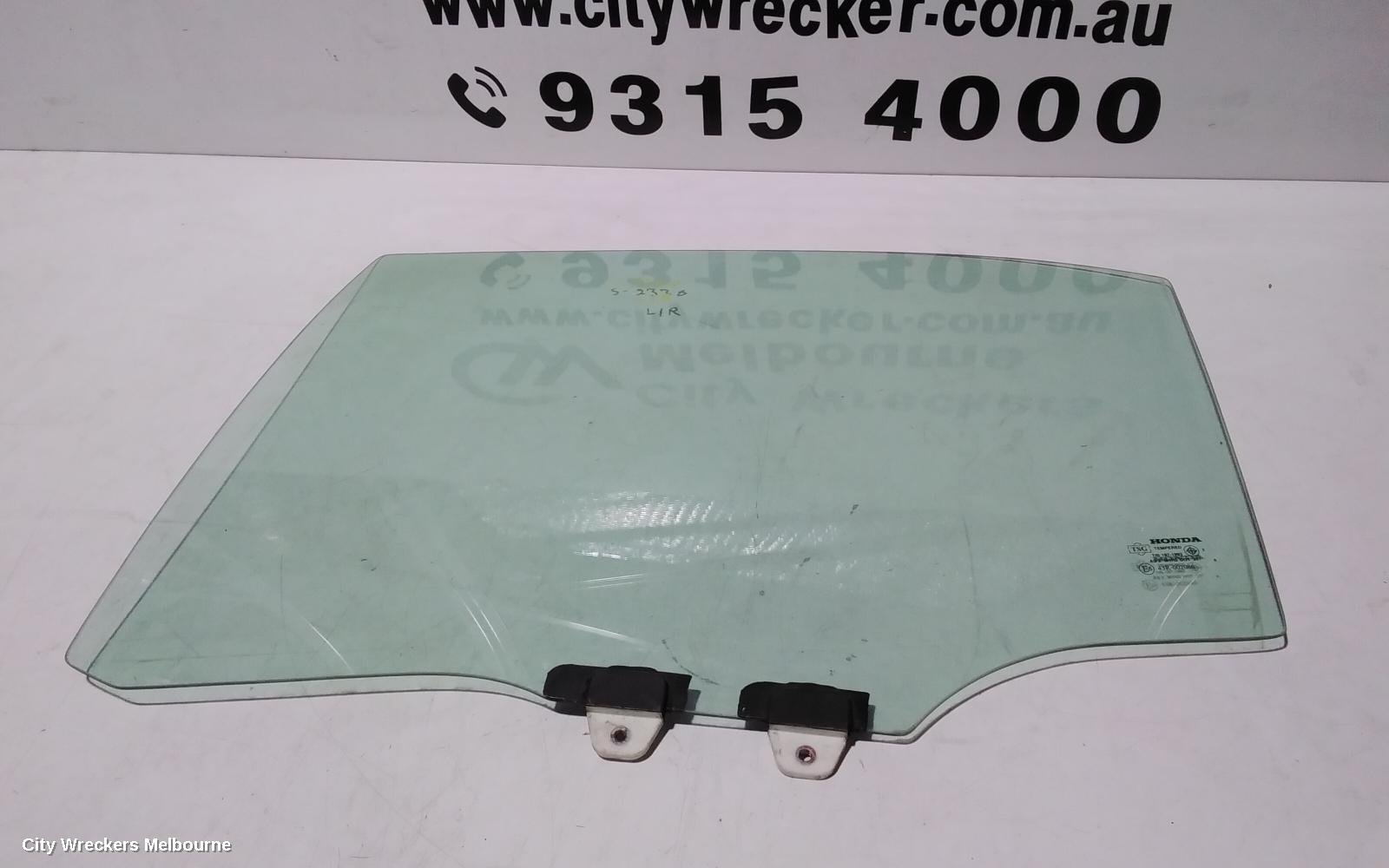 HONDA CIVIC LEFT REAR DOOR WINDOW, 7TH GEN, SEDAN, 11/2000 - 12/2005