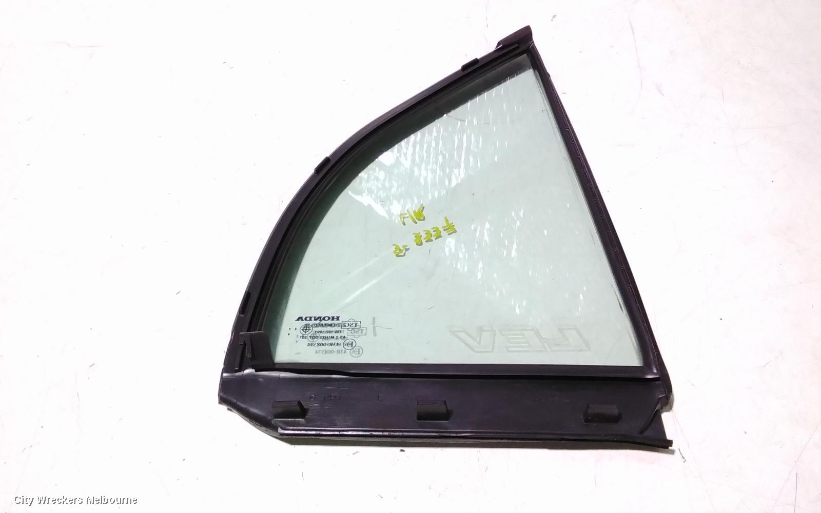 HONDA CIVIC LEFT REAR 1/4 DOOR GLASS, 7TH GEN, SEDAN, 11/2000 - 12/2005