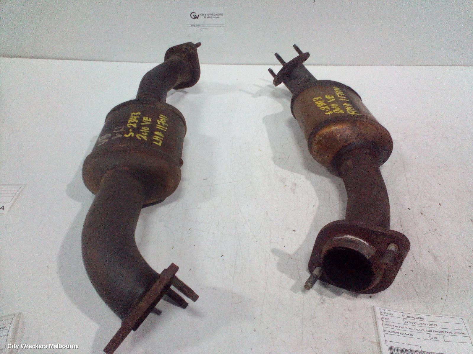HOLDEN COMMODORE CATALYTIC CONVERTER, UNDER CAR-CAT TYPE, 3.6, LLT, NON SENSOR TYPE, LH SIDE, VE, 08/2009 - 04/2013