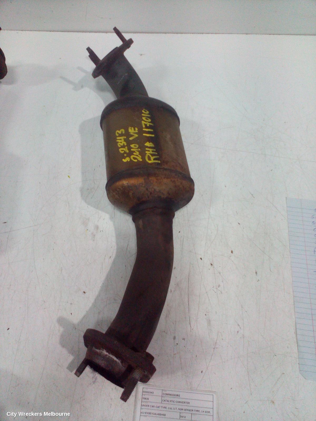HOLDEN COMMODORE CATALYTIC CONVERTER, UNDER CAR-CAT TYPE, 3.6, LLT, NON SENSOR TYPE, LH SIDE, VE, 08/2009 - 04/2013