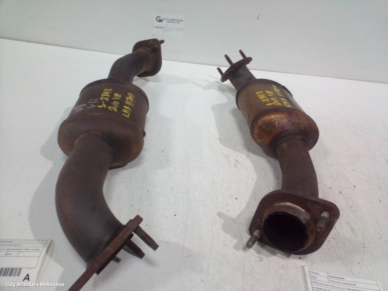HOLDEN COMMODORE CATALYTIC CONVERTER, UNDER CAR-CAT TYPE, 3.6, LLT, NON SENSOR TYPE, LH SIDE, VE, 08/2009 - 04/2013