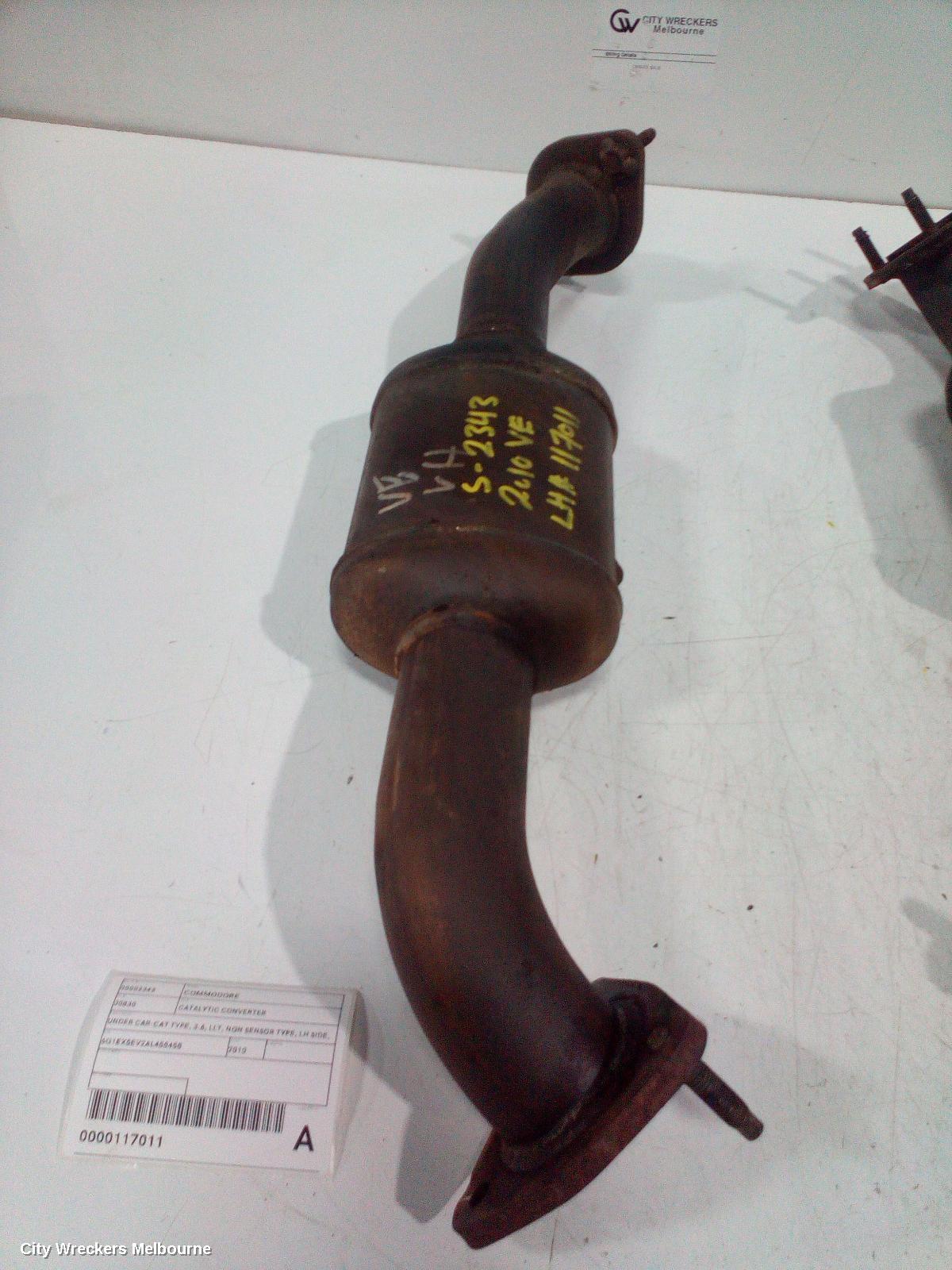 HOLDEN COMMODORE CATALYTIC CONVERTER, UNDER CAR-CAT TYPE, 3.6, LLT, NON SENSOR TYPE, LH SIDE, VE, 08/2009 - 04/2013