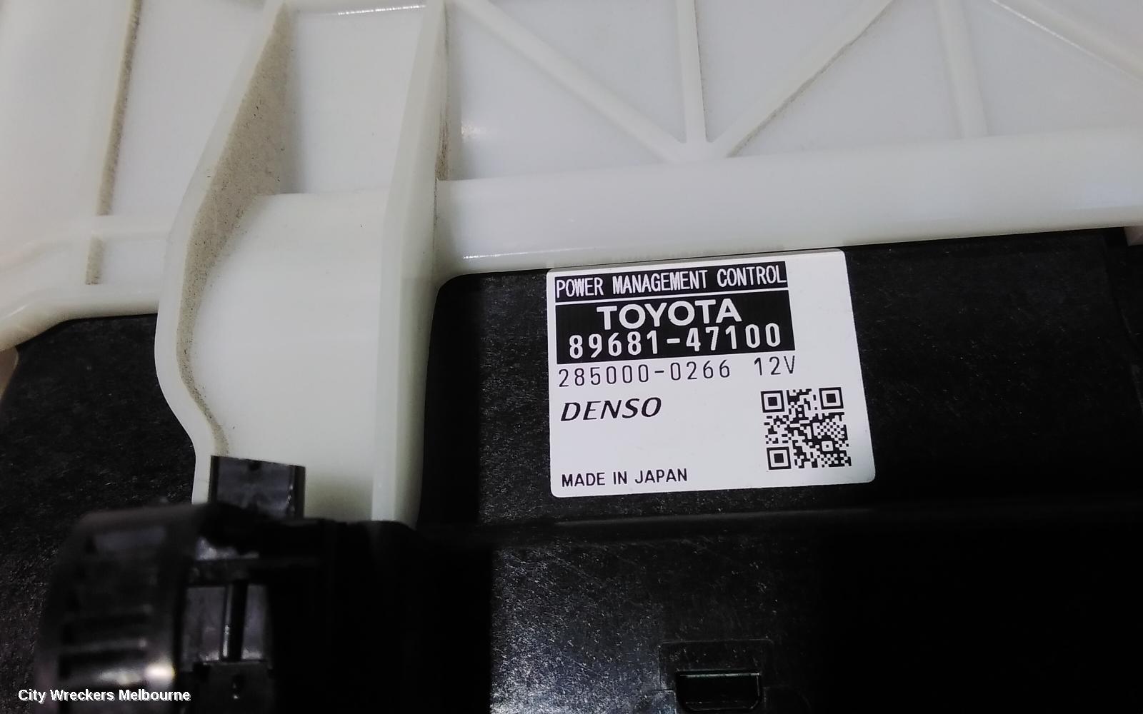 TOYOTA PRIUS ECU, ZVW30R, POWER MANAGEMENT MODULE, P/N 89681-47100, 07/2009 - 12/2015