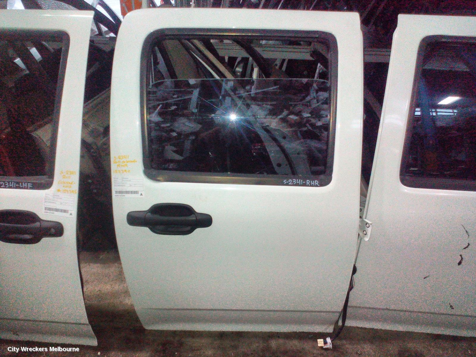 HOLDEN COLORADO RIGHT REAR DOOR, DUAL CAB, RC, 05/2008 - 12/2011