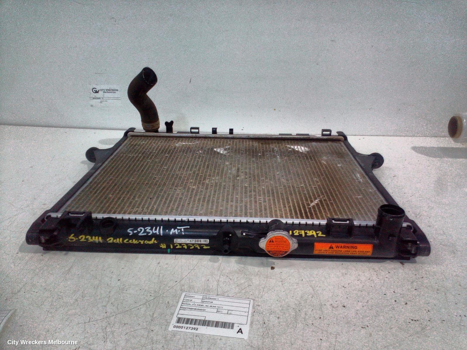 HOLDEN COLORADO RADIATOR, MANUAL, 3.0, DIESEL, RC, 05/2008 - 12/2011