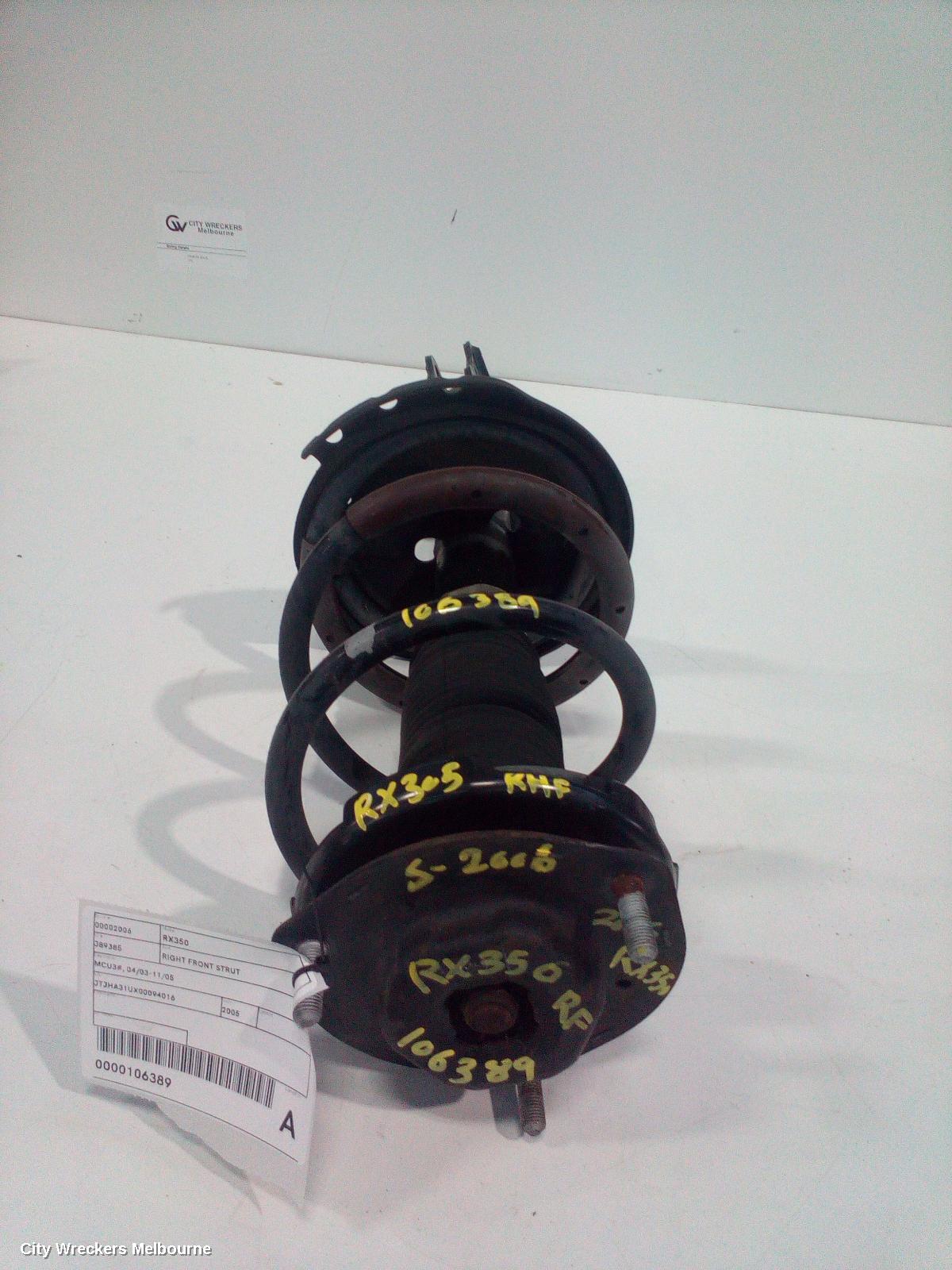 LEXUS RX SERIES RIGHT FRONT STRUT, MCU3#, 04/2003 - 11/2005