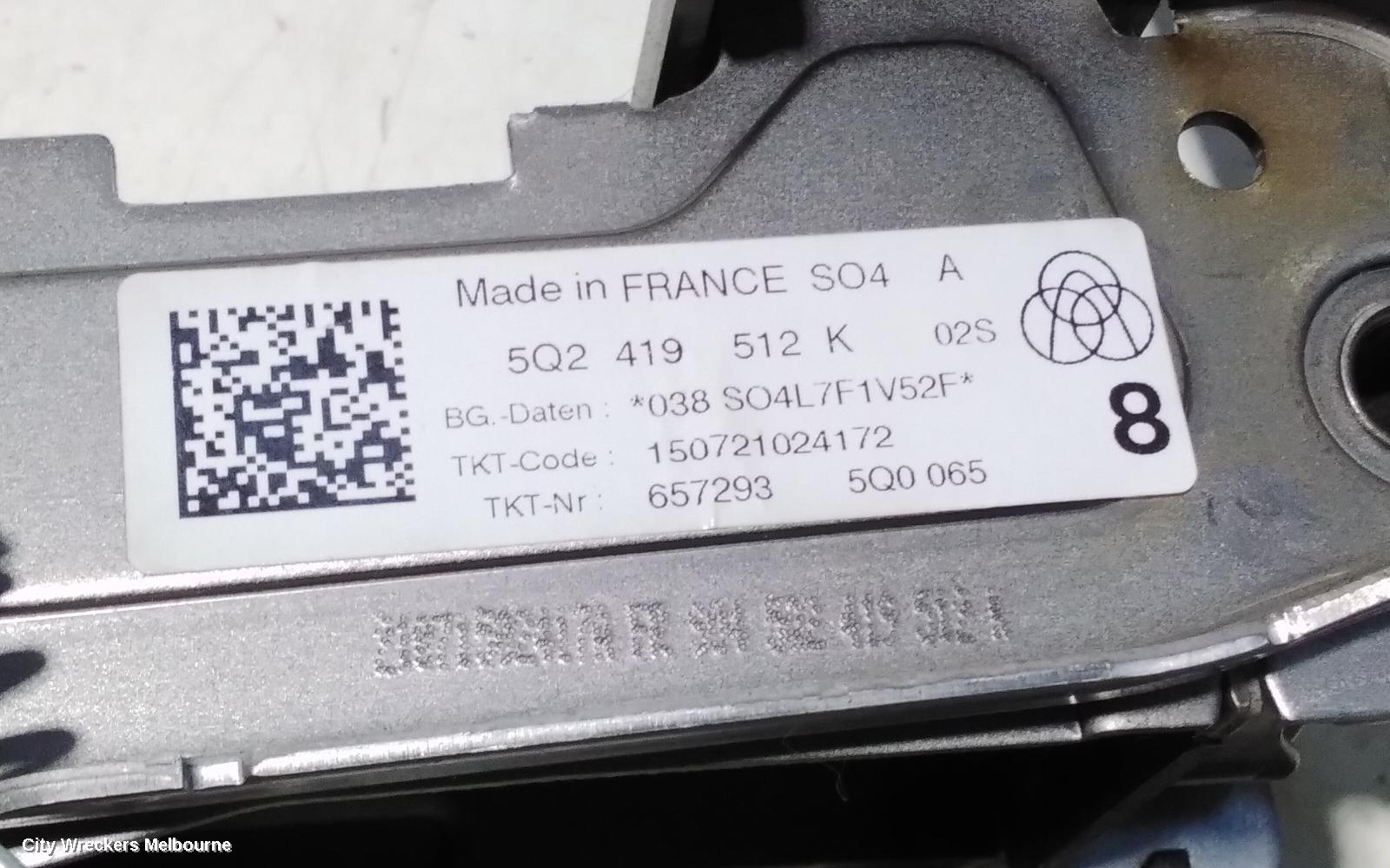 VOLKSWAGEN T-ROC STEERING COLUMN, A1, 03/2020 - 12/2025