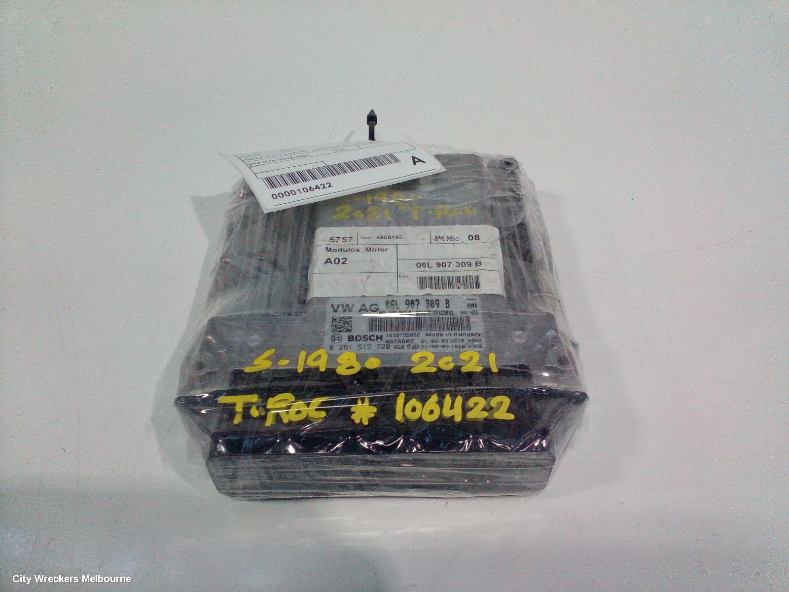 VOLKSWAGEN T-ROC ECU, ENGINE ECU, 2.0, PETROL, CZPB CODE, ECU ONLY, A1, 03/2020 ONWARDS