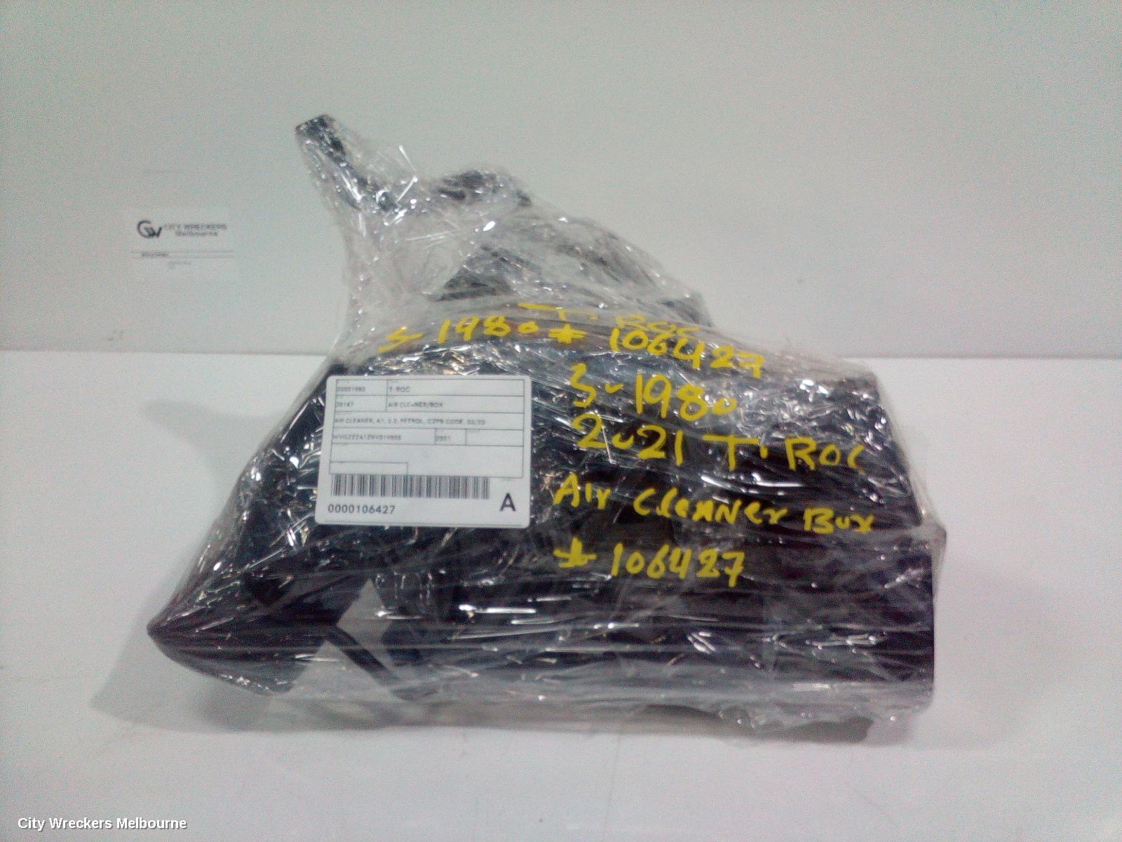 VOLKSWAGEN T-ROC AIR CLEANER/BOX, AIR CLEANER, A1, 2.0, PETROL, CZPB CODE, 03/2020 ONWARDS
