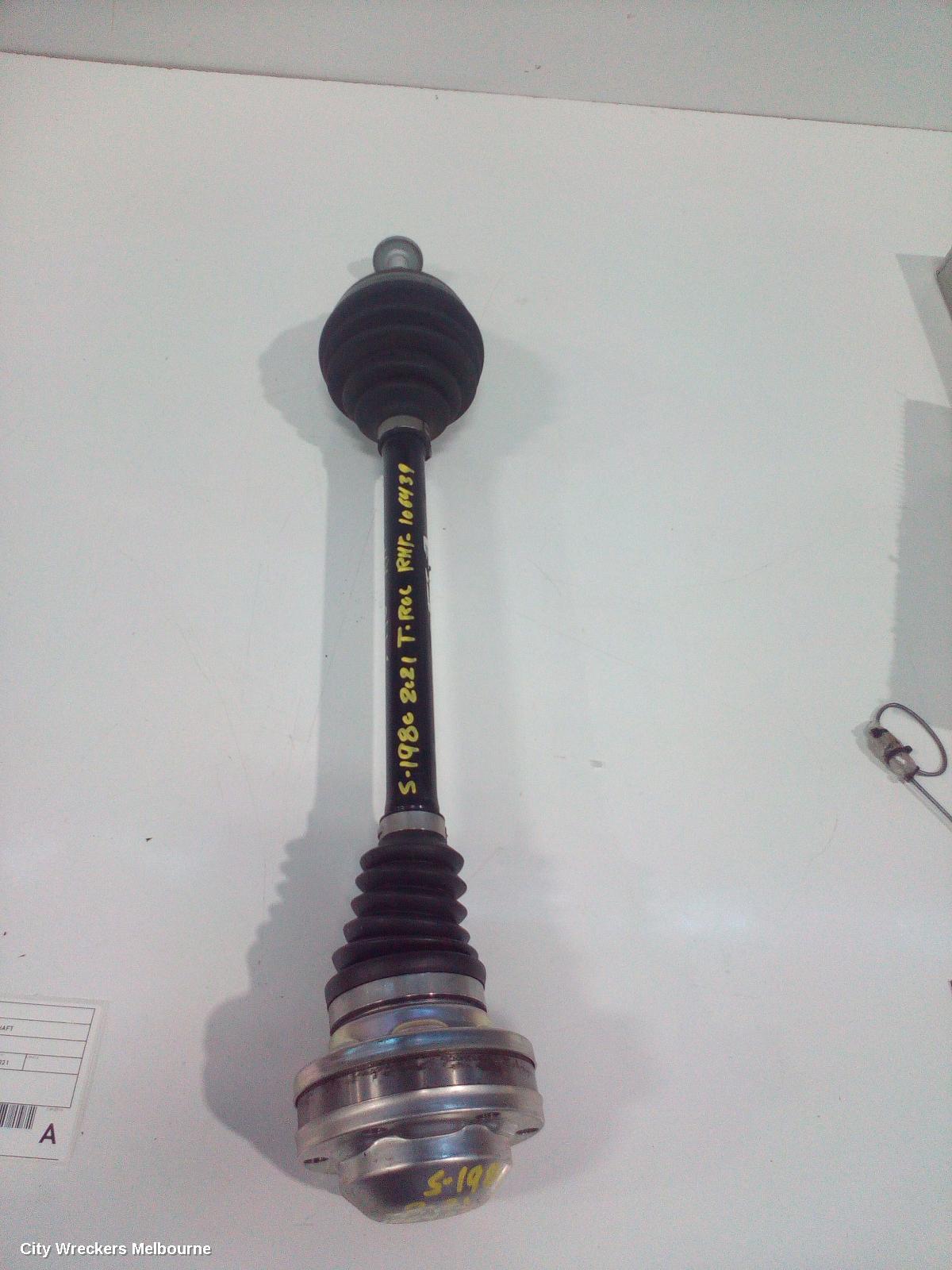 VOLKSWAGEN T-ROC RIGHT DRIVESHAFT, FRONT, AUTO T/M, 4WD, 03/2020 ONWARDS