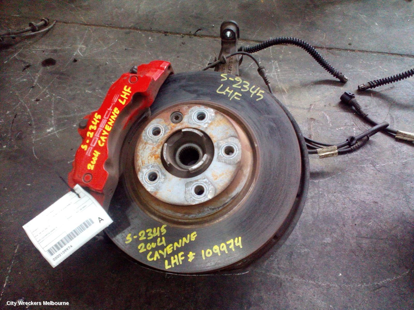 PORSCHE CAYENNE LEFT FRONT HUB ASSEMBLY, 9PA, 06/2003 - 06/2010