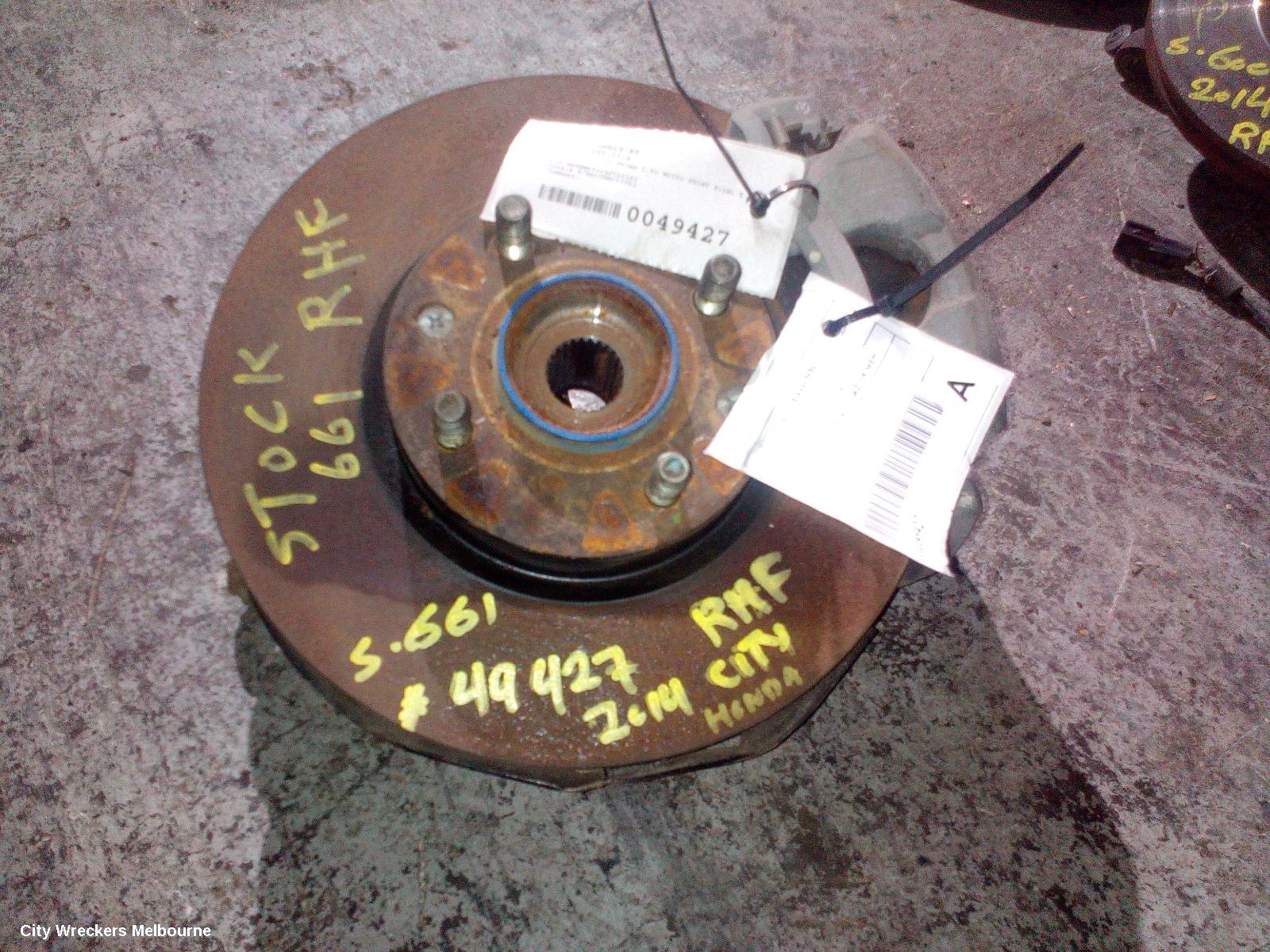 HONDA CITY RIGHT FRONT HUB ASSEMBLY, GM6, 01/2014 - 09/2020