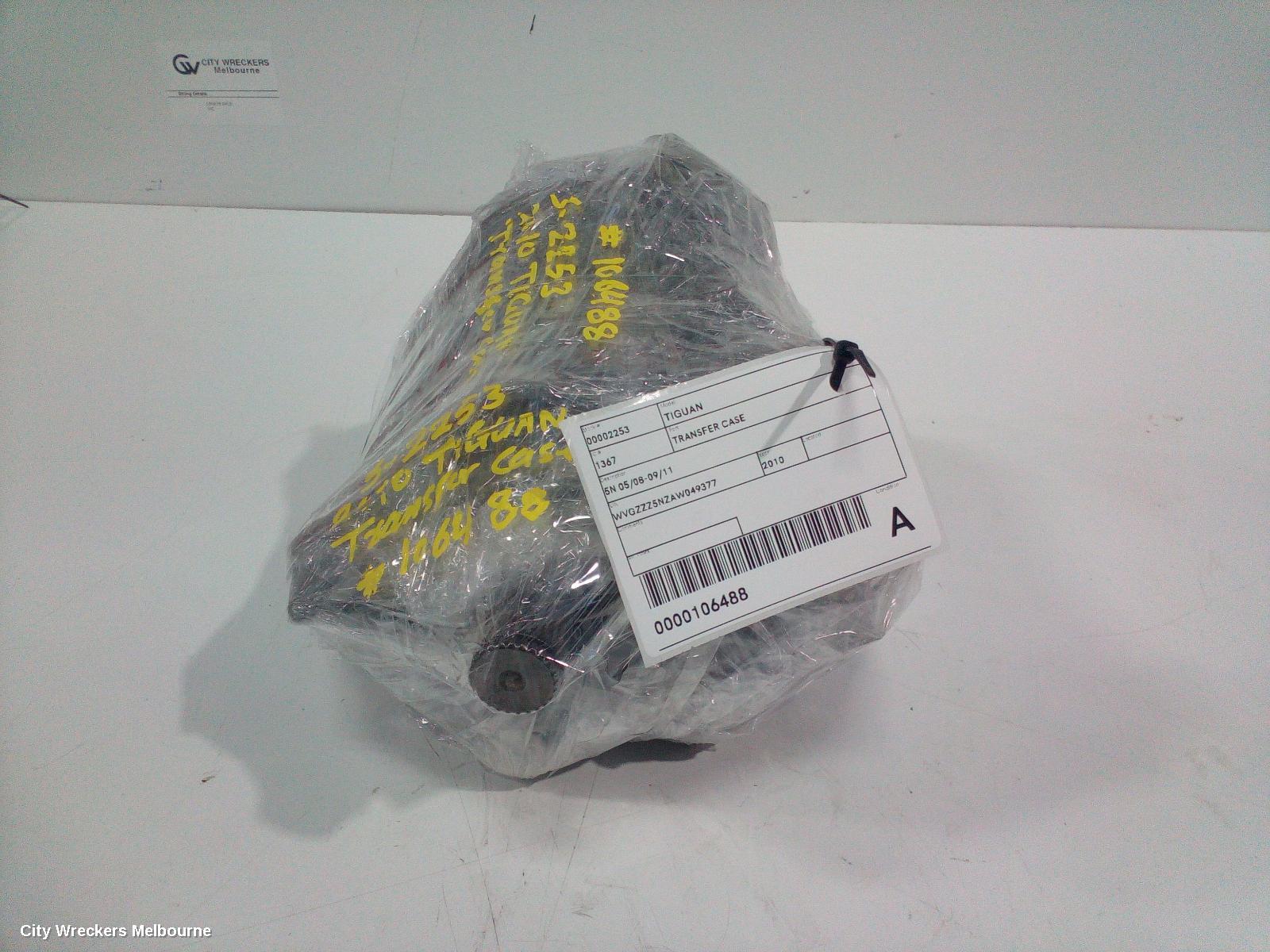 VOLKSWAGEN TIGUAN TRANSFER CASE, AUTO, DIESEL/PETROL, 2.0, AQ450, 6 SPEED, 5N, 05/2008 - 08/2016