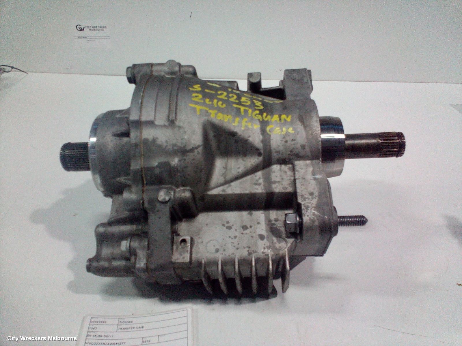 VOLKSWAGEN TIGUAN TRANSFER CASE, AUTO, DIESEL/PETROL, 2.0, AQ450, 6 SPEED, 5N, 05/2008 - 08/2016