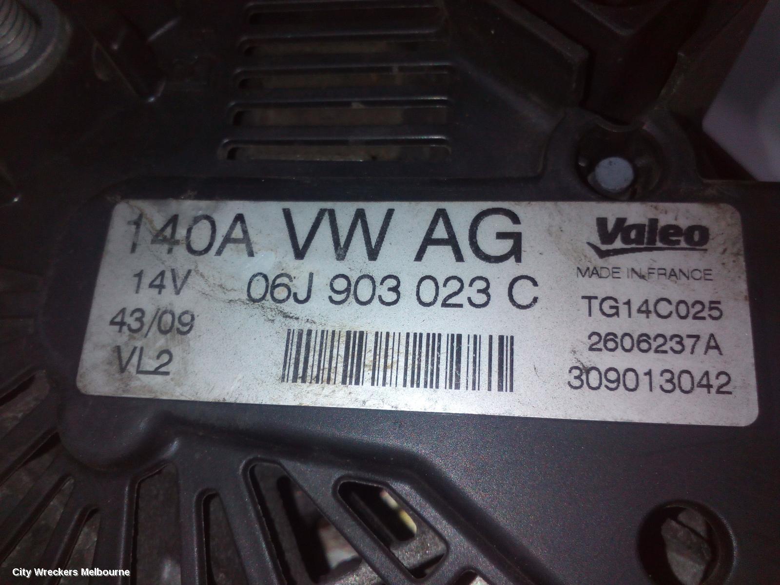VOLKSWAGEN TIGUAN ALTERNATOR, PETROL, 2.0, VALEO, 5N, 05/2008 - 08/2016