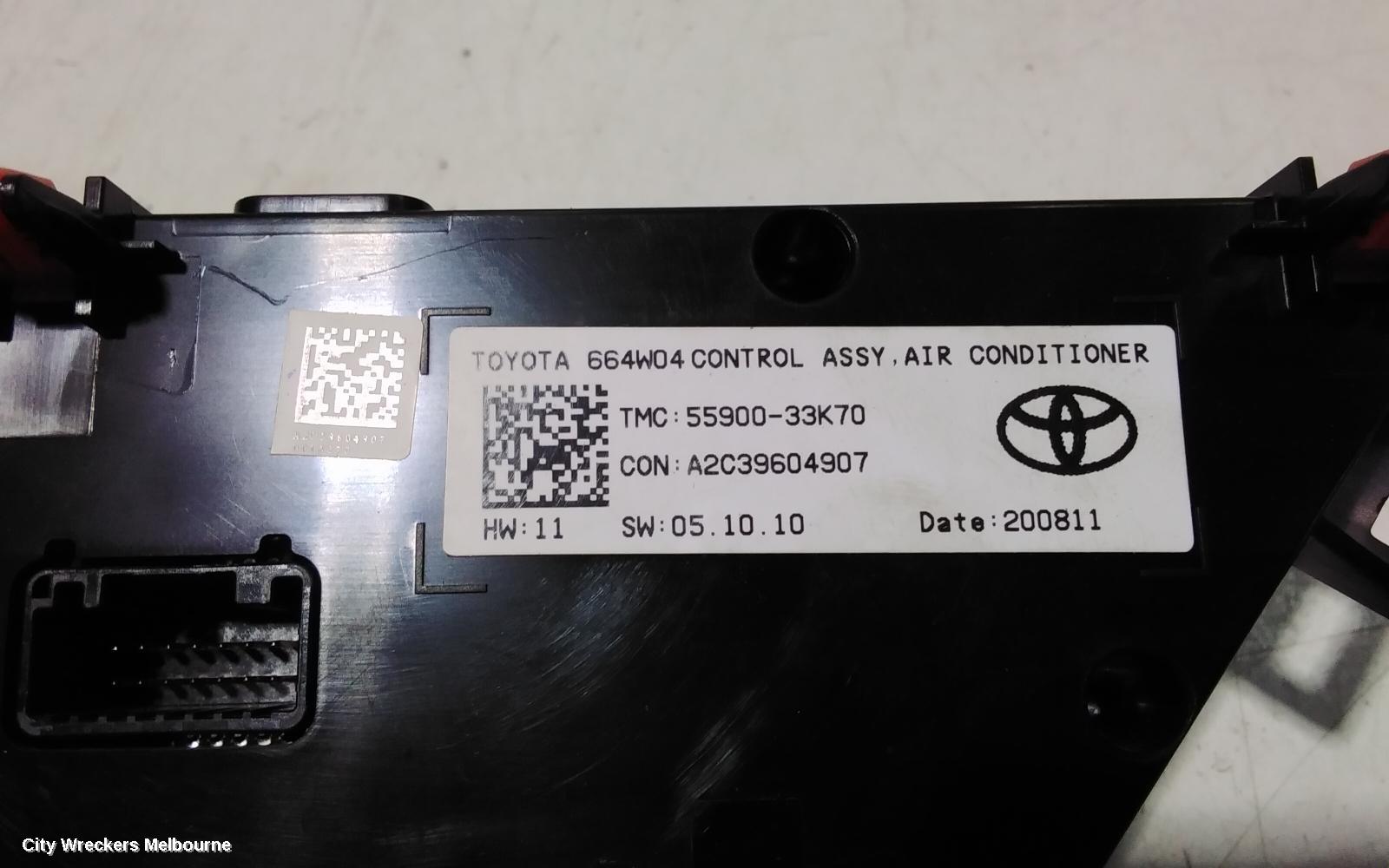 TOYOTA CAMRY HEATER/AC CONTROLS, CLIMATE CONTROL TYPE, XV70, 09/2017 ONWARDS