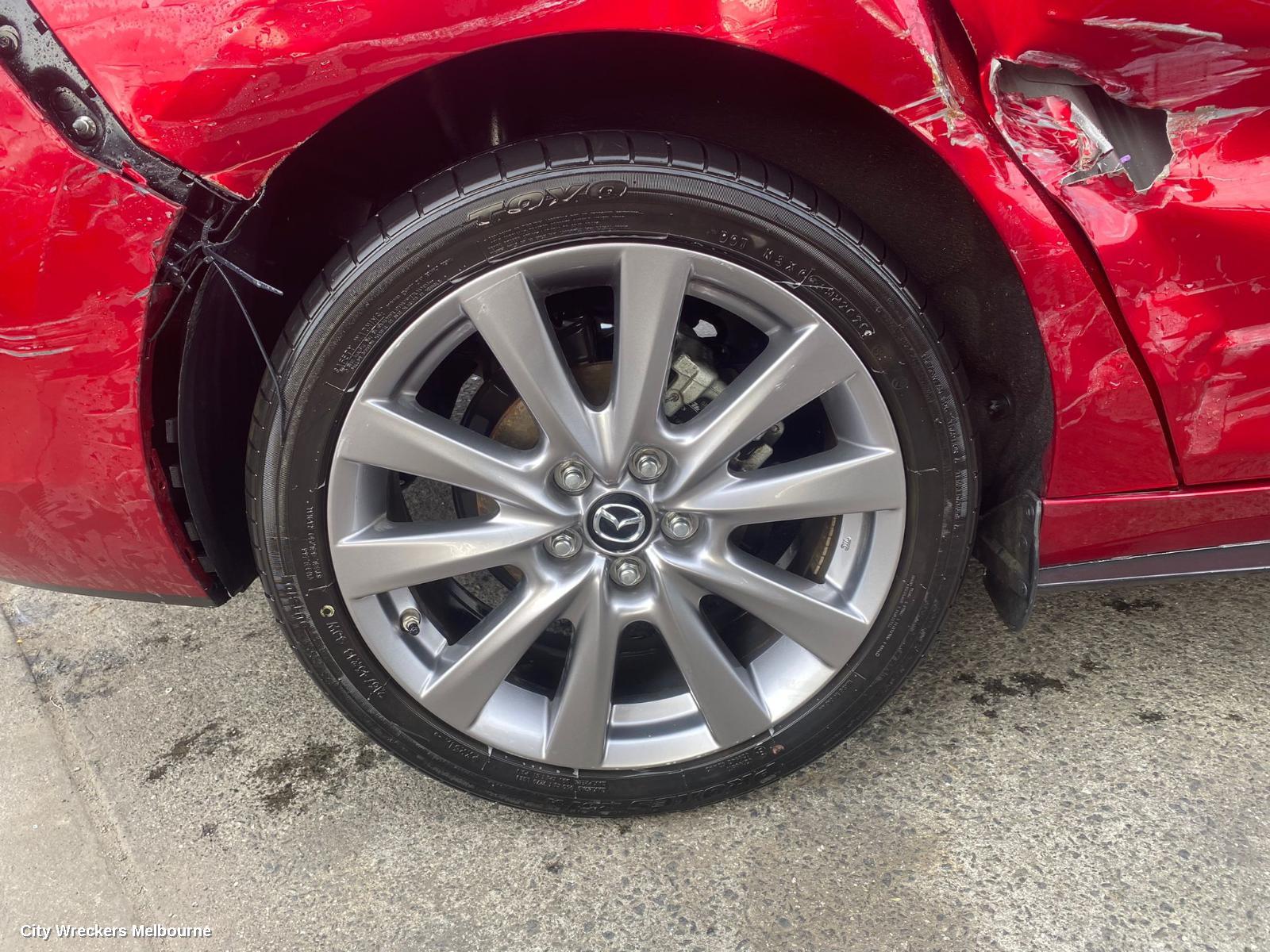 MAZDA 3 WHEEL MAG, FACTORY, 18X7IN, SILVER, EVOLVE/TOURING/GT, BP, SEDAN, 03/2019 ONWARDS