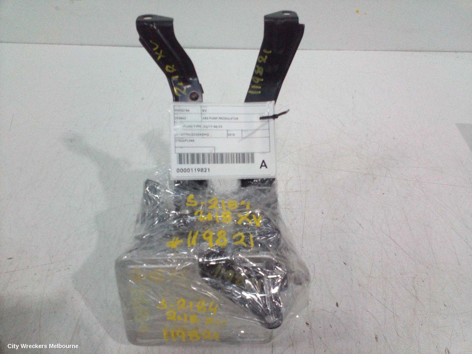 SUBARU XV ABS PUMP/MODULATOR, G5X, FL040 TYPE, 03/2017 - 06/2023