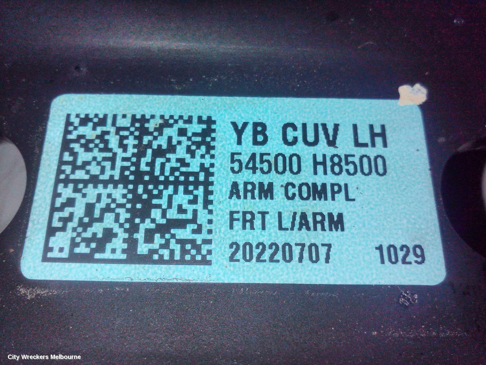 KIA STONIC LEFT FRONT LOWER CONTROL ARM, YB, 08/2020 ONWARDS