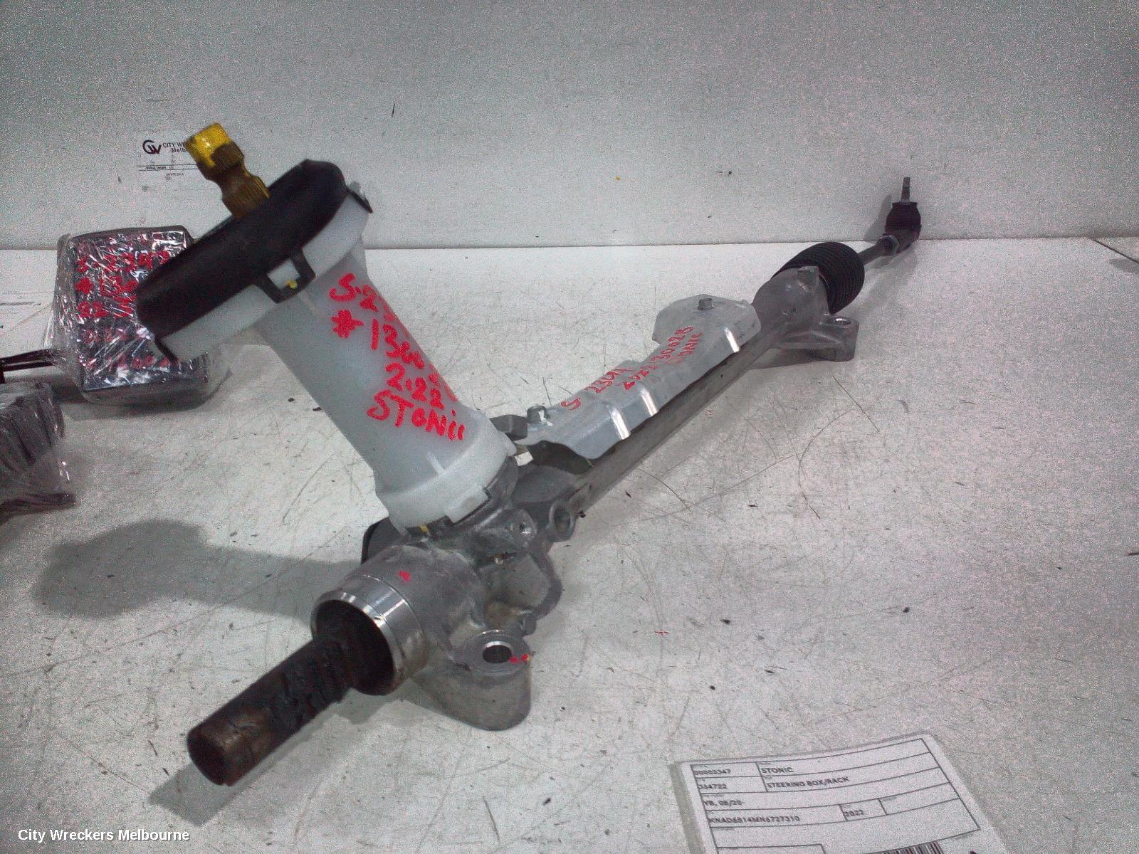 KIA STONIC STEERING BOX/RACK, YB, 08/2020 ONWARDS
