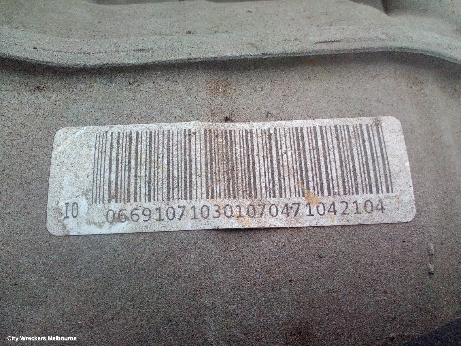 LDV G10 TRANS/GEARBOX, AUTO, PETROL, 2.0, TURBO, SV7A/SV7C, WAGON/VAN, 04/2015 - 05/2021