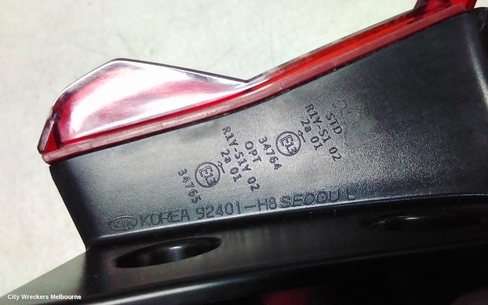 KIA STONIC LEFT TAILLIGHT, YB, IN BODY, NON LED TYPE, 08/2020 ONWARDS