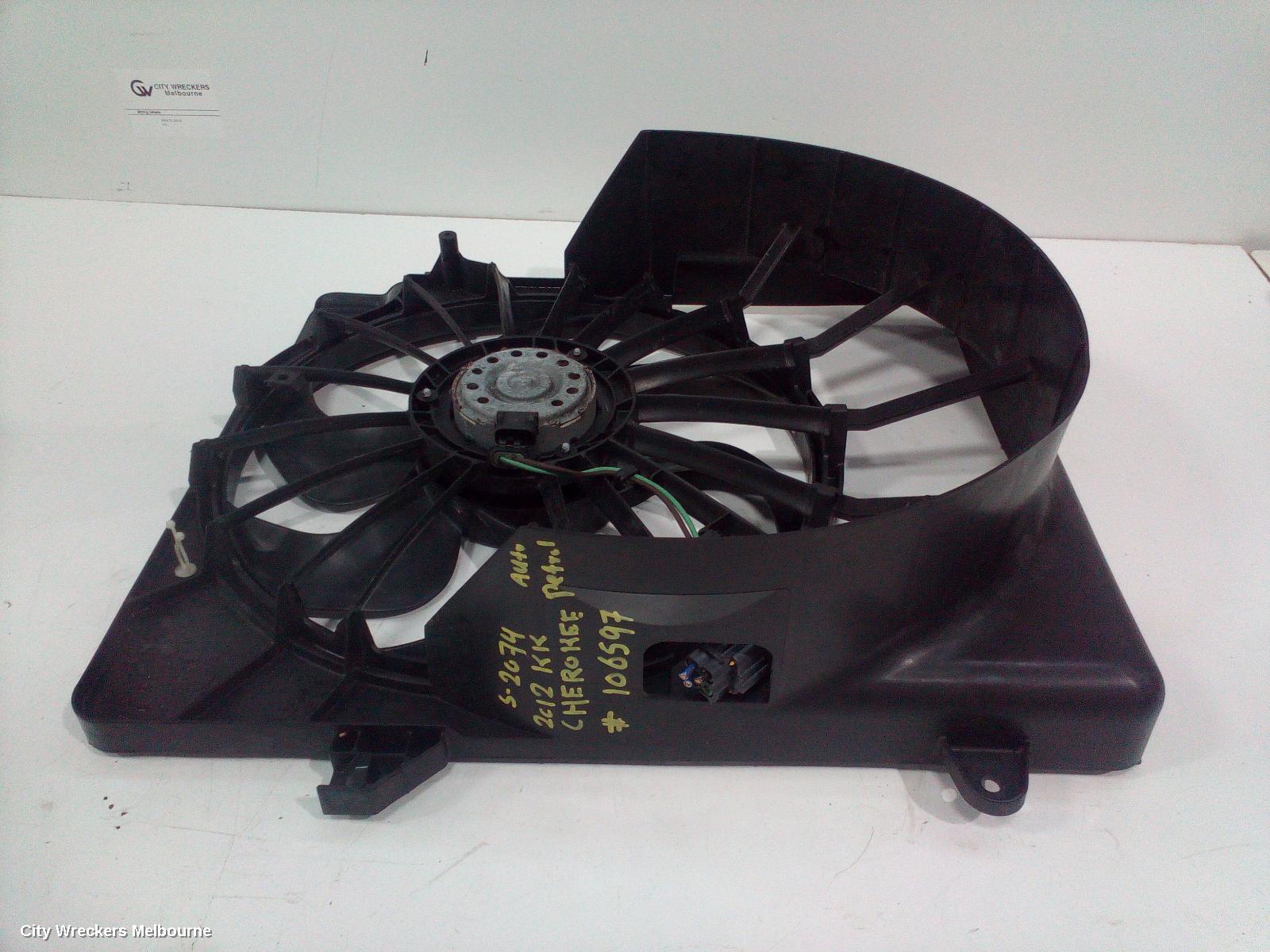 JEEP CHEROKEE FAN, ELECT RAD FAN, 3.7, KK, 11/2007 - 10/2012