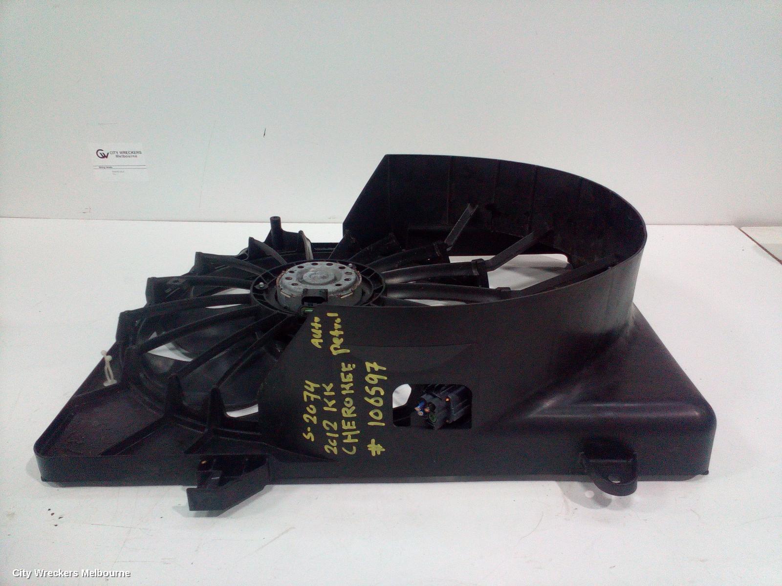 JEEP CHEROKEE FAN, ELECT RAD FAN, 3.7, KK, 11/2007 - 10/2012