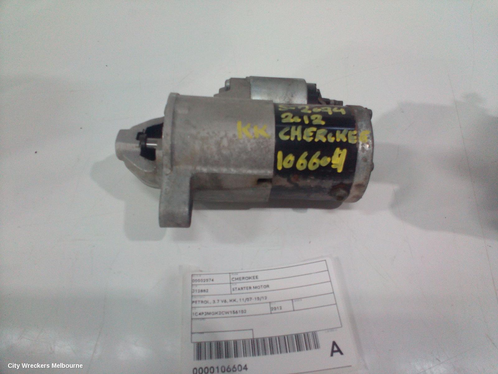 JEEP CHEROKEE STARTER, PETROL, 3.7 V6, KK, 11/2007 - 10/2012