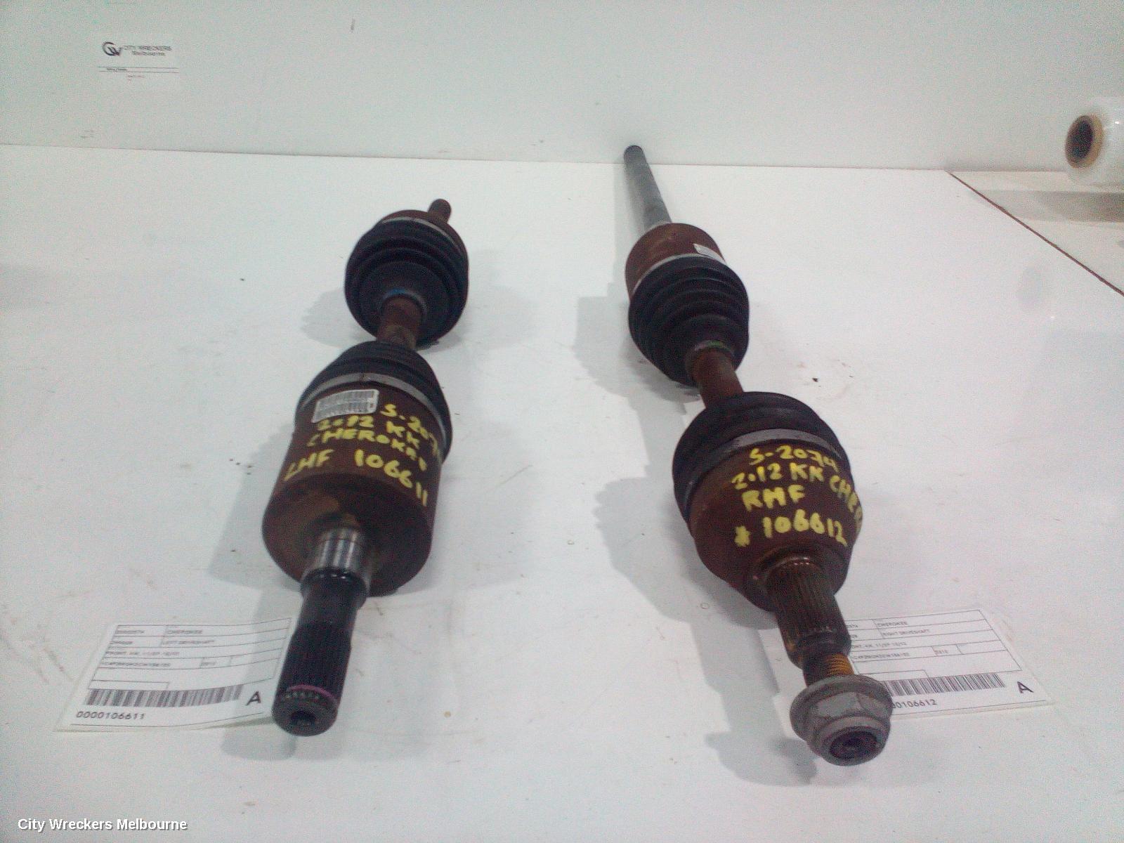 JEEP CHEROKEE RIGHT DRIVESHAFT, FRONT, KK, 11/2007 - 10/2012