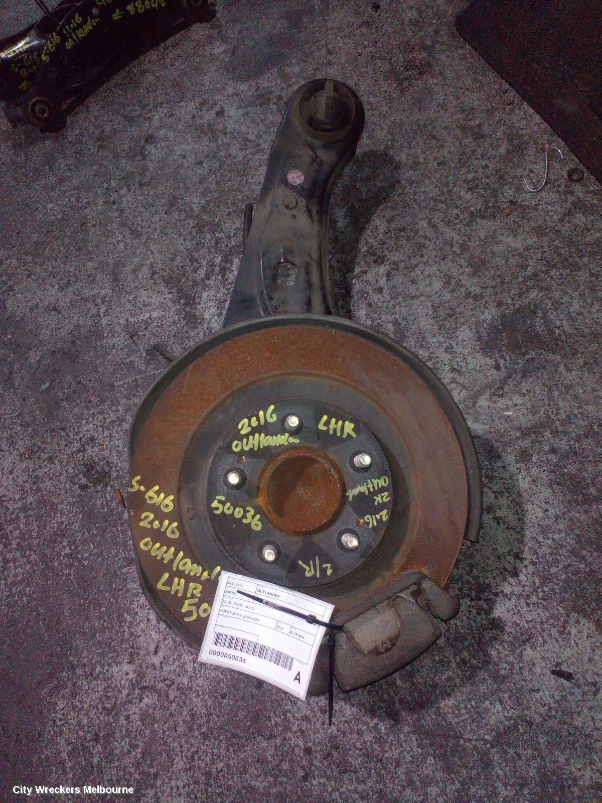 MITSUBISHI OUTLANDER LEFT REAR HUB ASSEMBLY, ZJ-ZL, FWD, 10/2012 ONWARDS