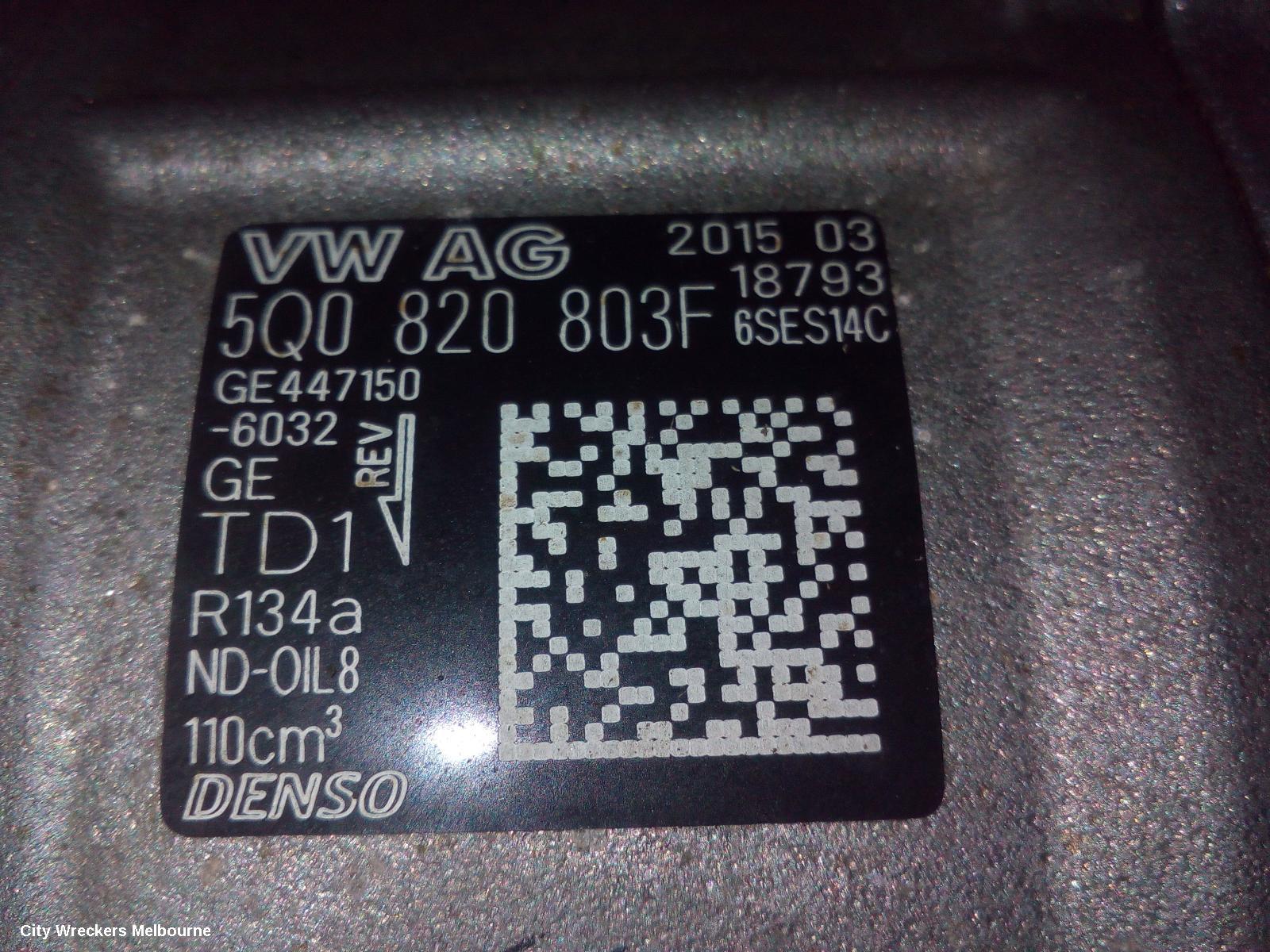 AUDI A3 A/C COMPRESSOR, 8V, PETROL, A3/S3, 05/2013 - 10/2020