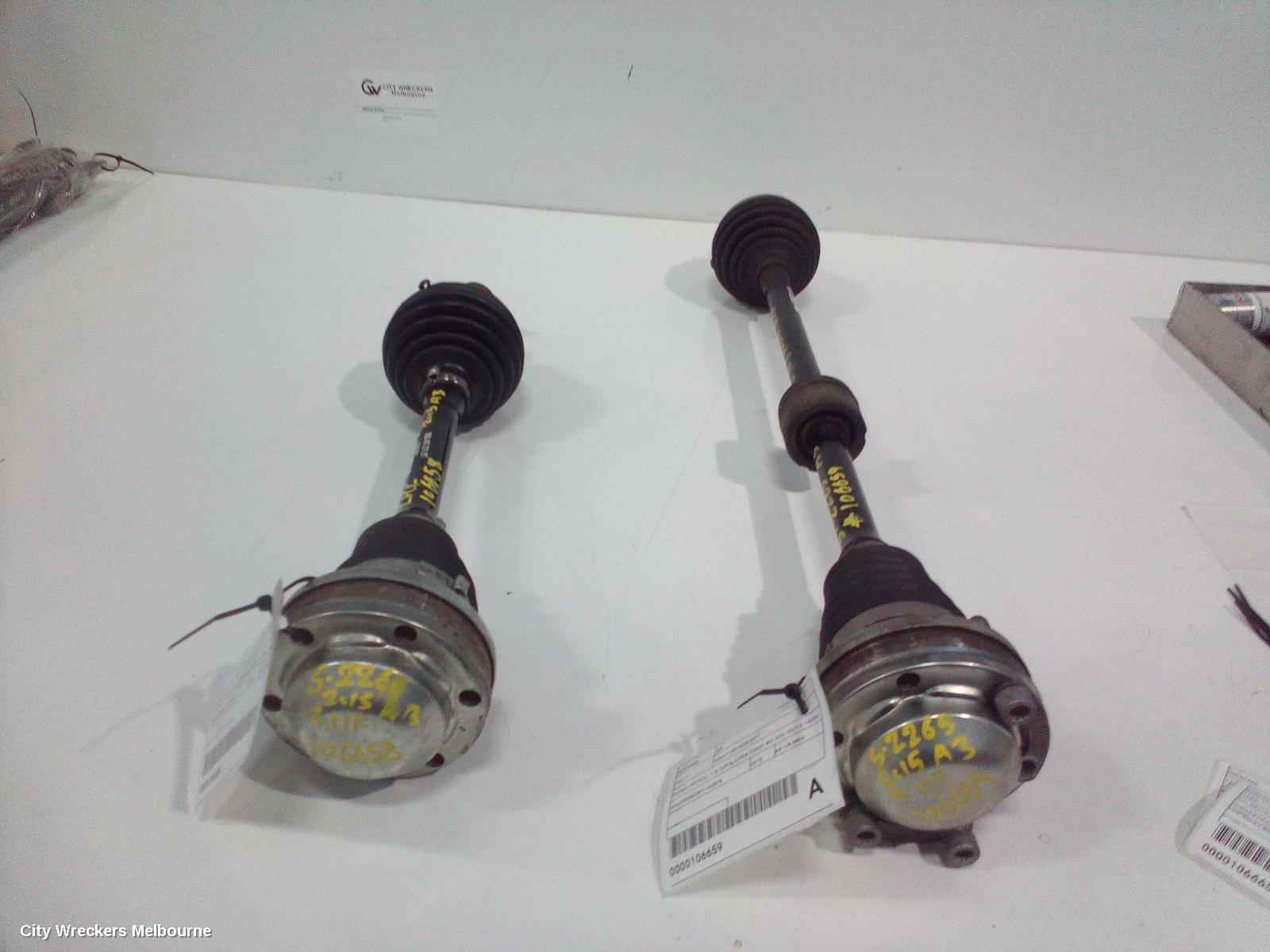 AUDI A3 LEFT DRIVESHAFT, FRONT, PETROL, 1.4, CPTA/CZEA CODE, 8V (A3), 05/2013 - 10/2020
