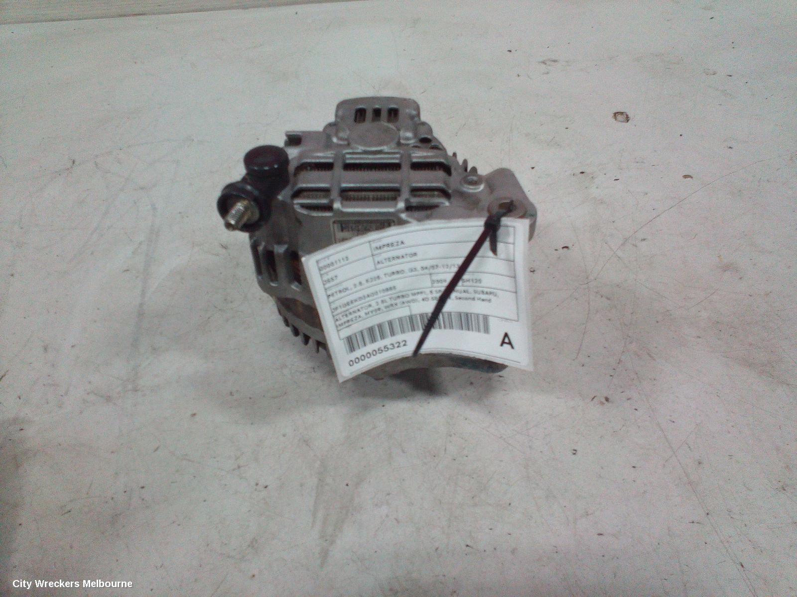 SUBARU IMPREZA ALTERNATOR, PETROL, 2.5, EJ25, TURBO, G3, 04/2007 - 12/2013