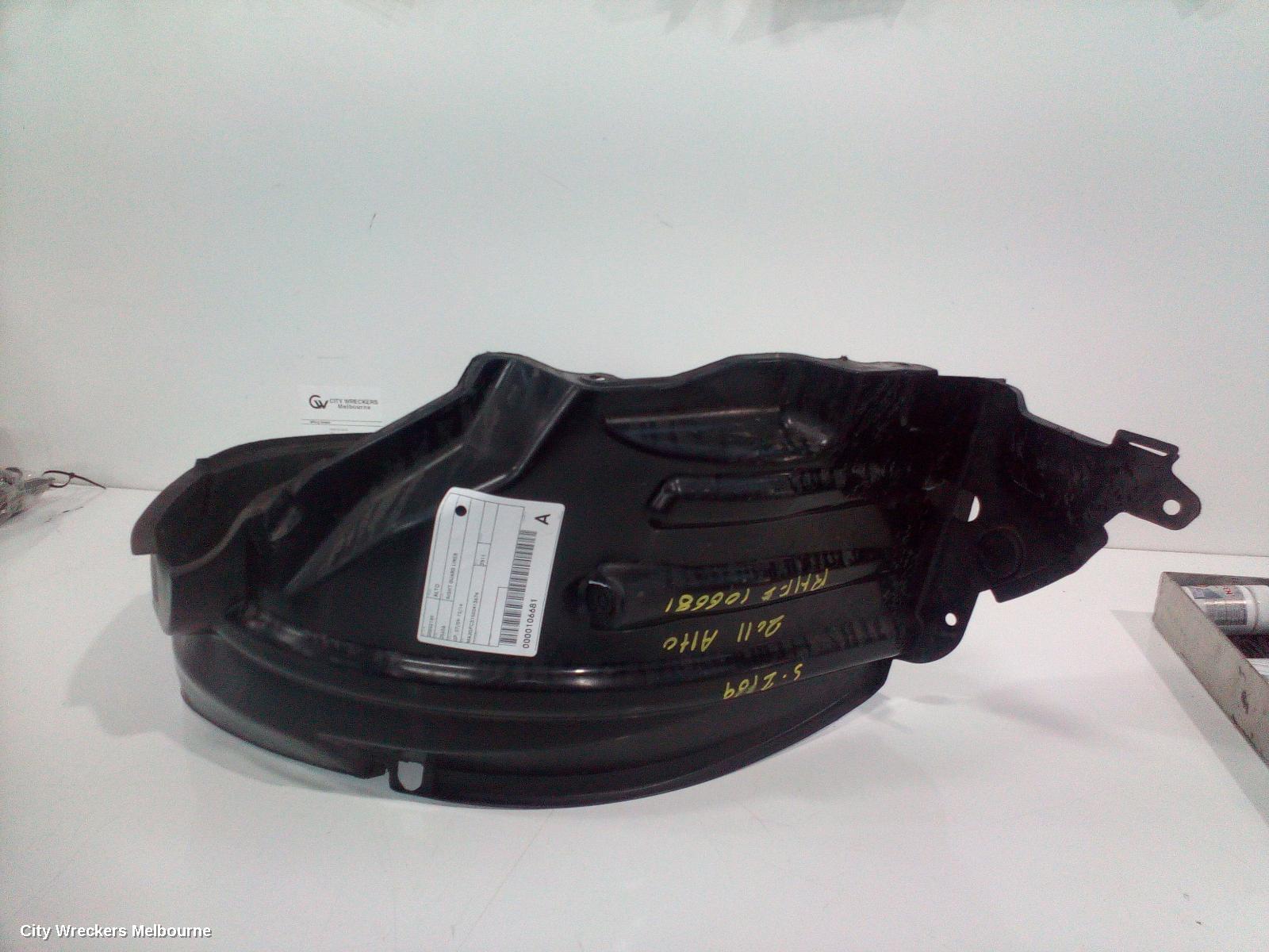 SUZUKI ALTO RIGHT GUARD LINER, GF, 07/2009 - 12/2014