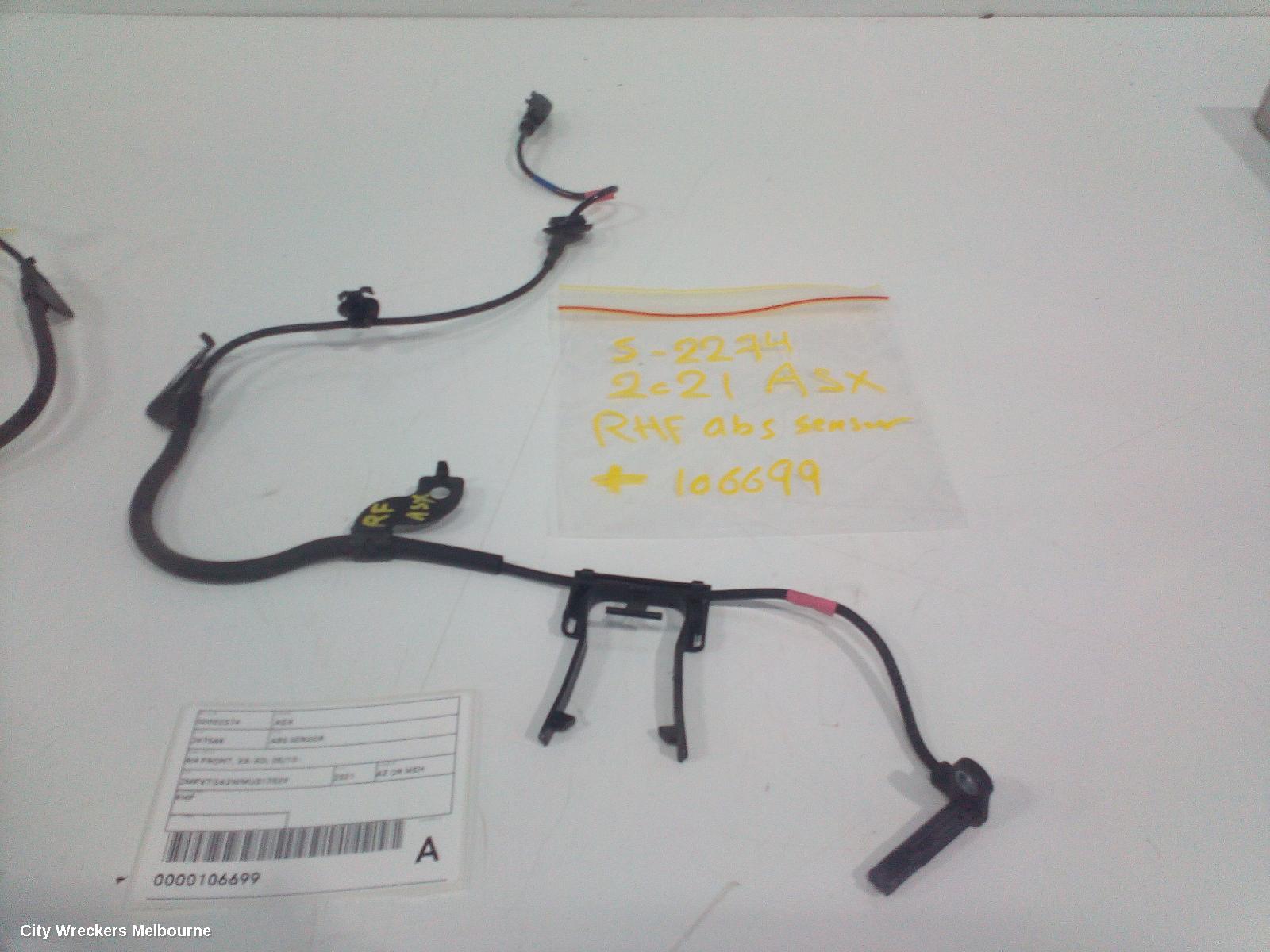 MITSUBISHI ASX ABS SENSOR, RH FRONT, XA-XD, 05/2010 ONWARDS