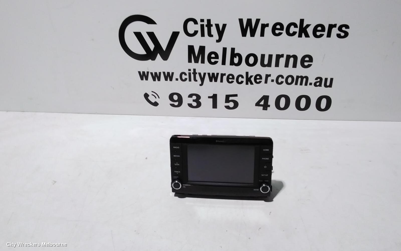 KIA RIO RADIO/CD/DVD/SAT/TV, HEAD UNIT, W/ DISPLAY UNIT, 7IN TOUCHSCREEN, NON SAT NAV TYPE, YB, 06/2018 - 06/2020
