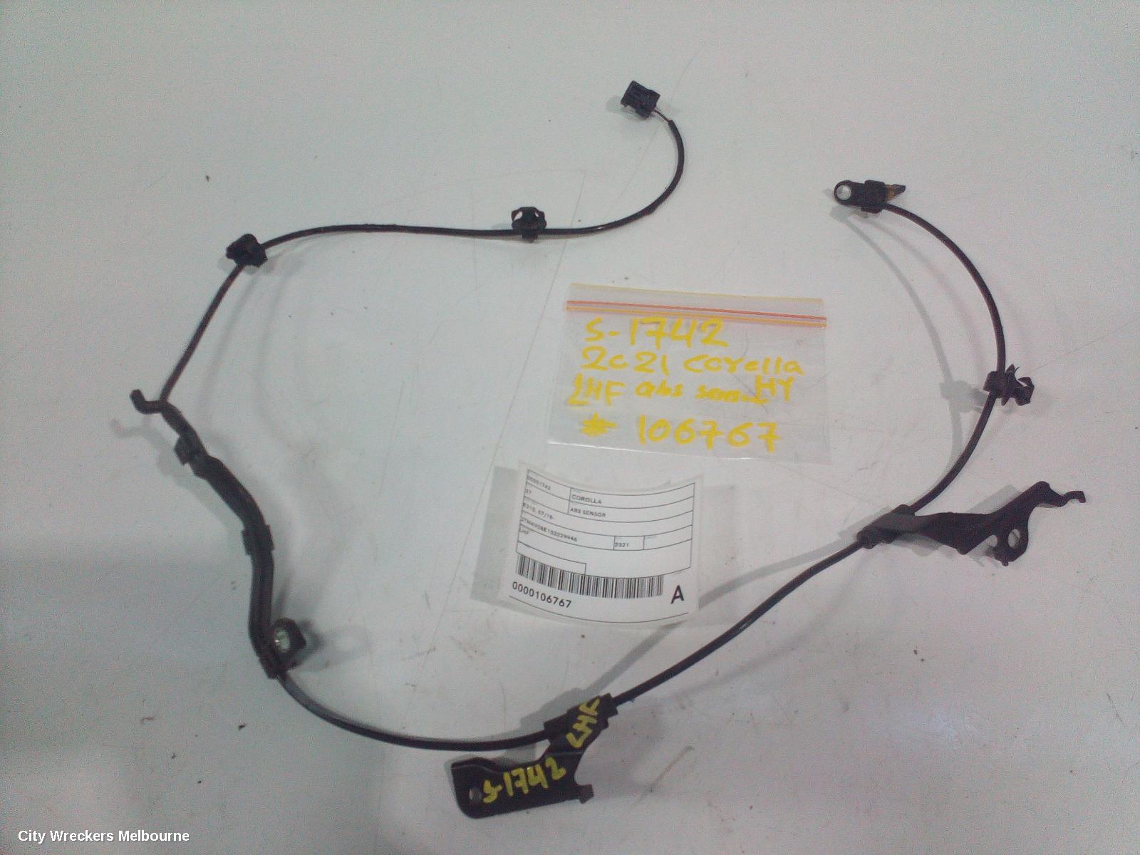 TOYOTA COROLLA ABS SENSOR, LH FRONT, E210, 07/2018 ONWARDS