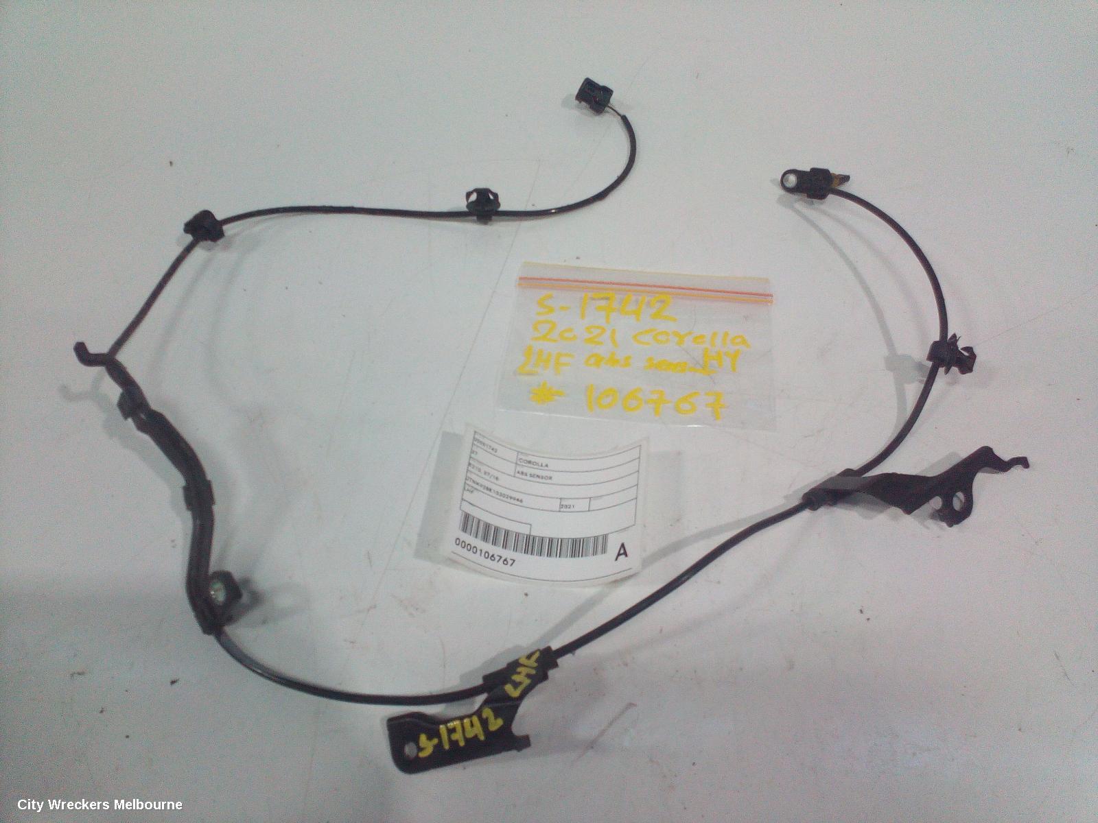 TOYOTA COROLLA ABS SENSOR, LH FRONT, E210, 07/2018 ONWARDS