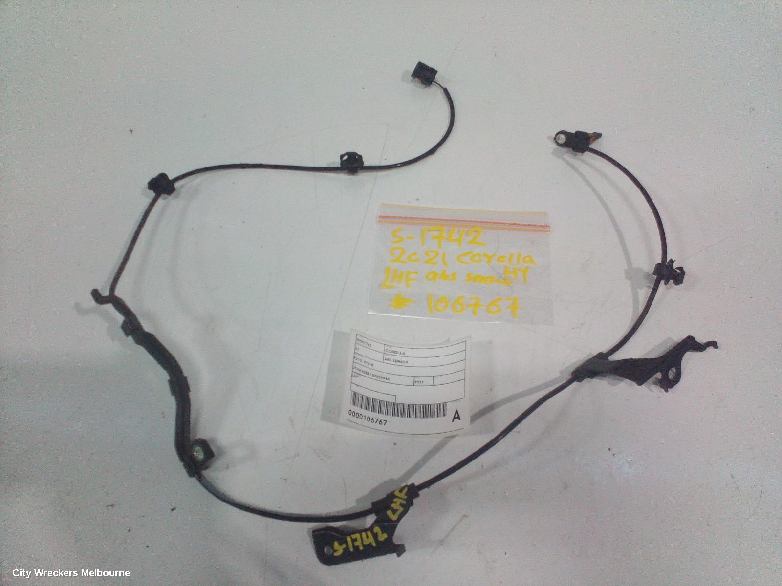 TOYOTA COROLLA ABS SENSOR, LH FRONT, E210, 07/2018 ONWARDS