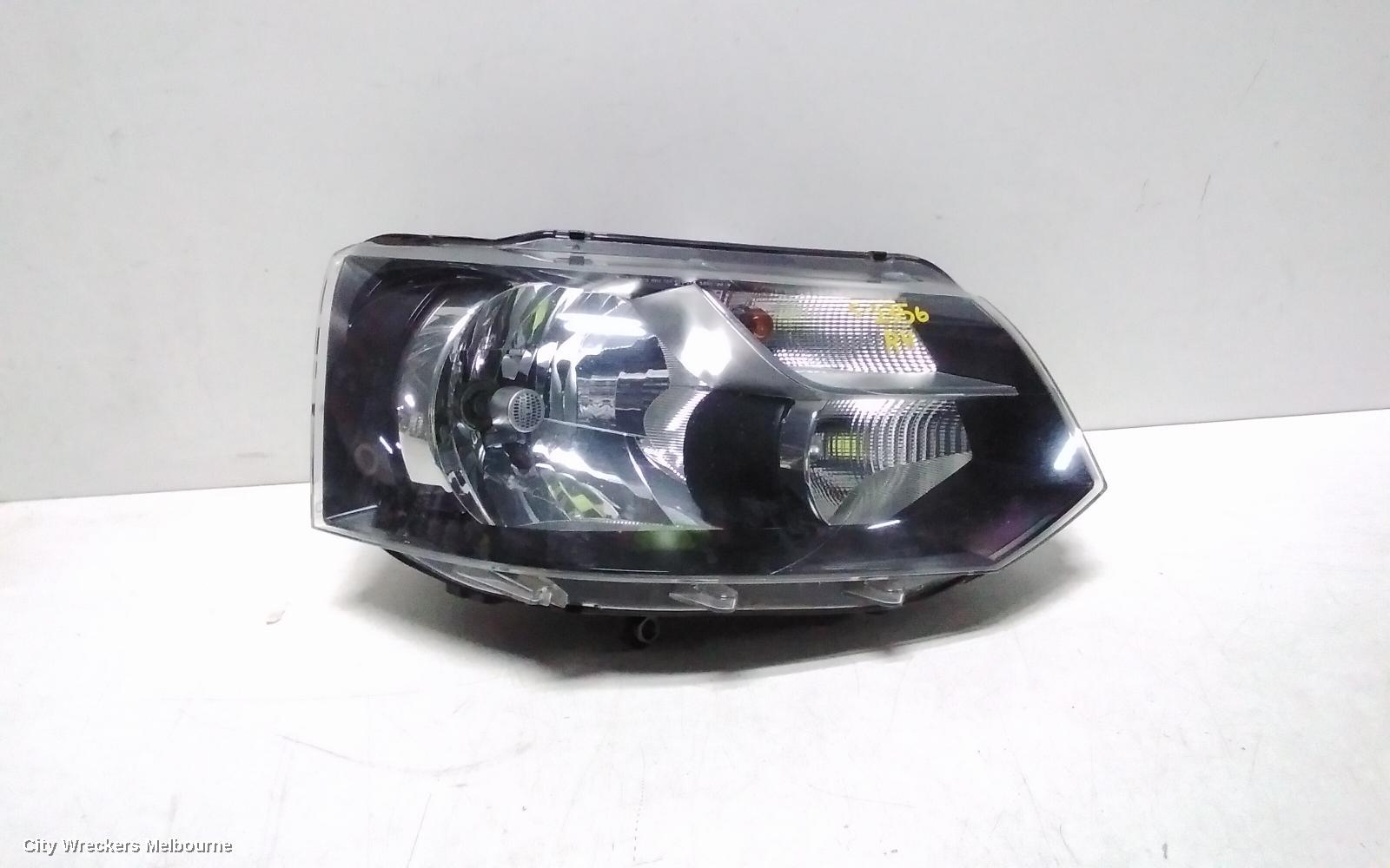 VOLKSWAGEN TRANSPORTER RIGHT HEADLAMP, T5, TRANSPORTER, 10/2010 - 06/2015
