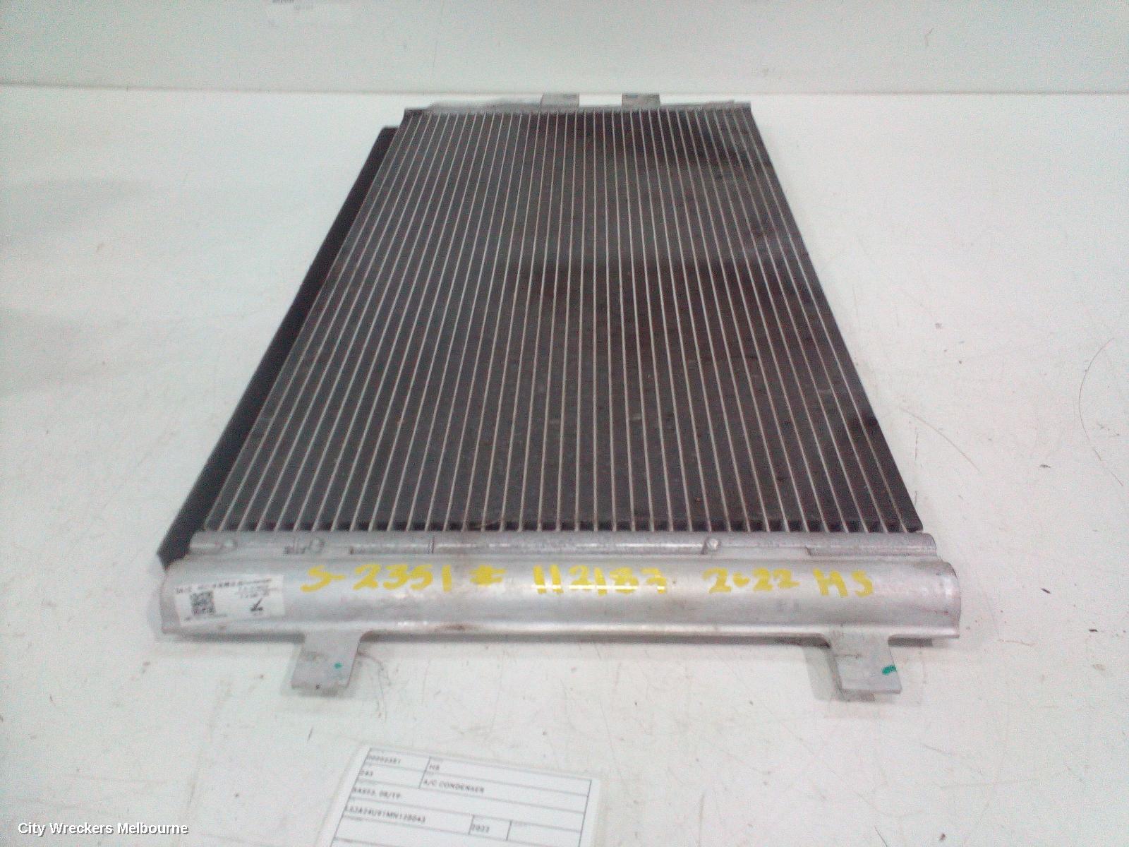 MG HS A/C CONDENSER, PETROL, 1.5, TURBO, SAS23, 09/2019 ONWARDS