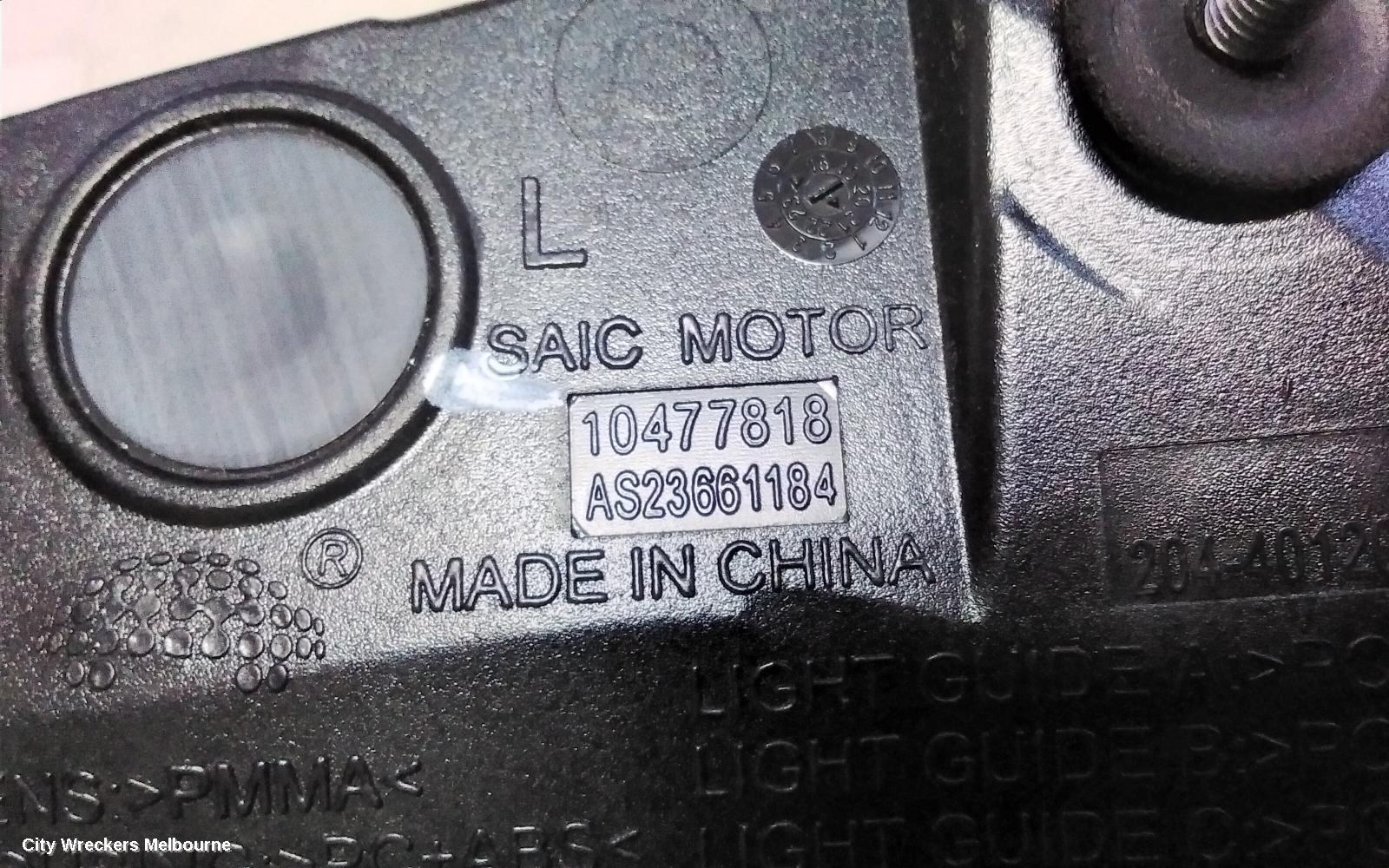 MG HS REAR GARNISH, TAILGATE LAMP (LH SIDE), NON SEQUENTIAL TYPE, SAS23, 09/2019 ONWARDS