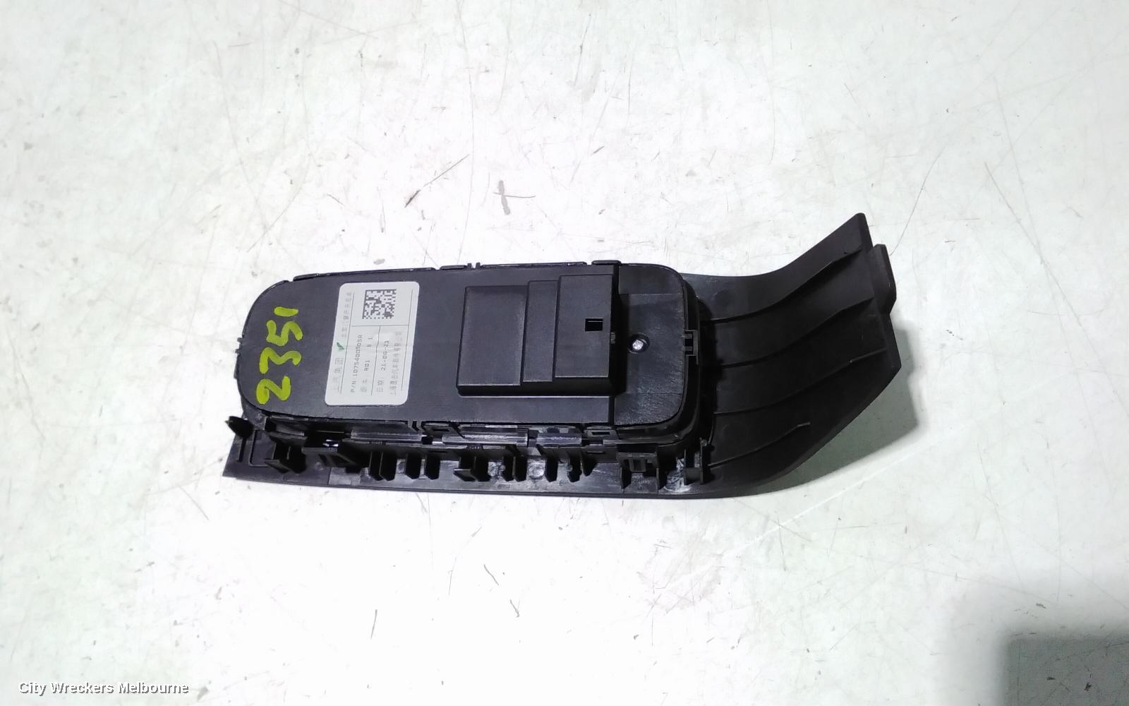 MG HS PWR DR WIND SWITCH, RH FRONT (MASTER SWITCH), W/ POWER FOLD TYPE, SAS23, 09/2019 ONWARDS
