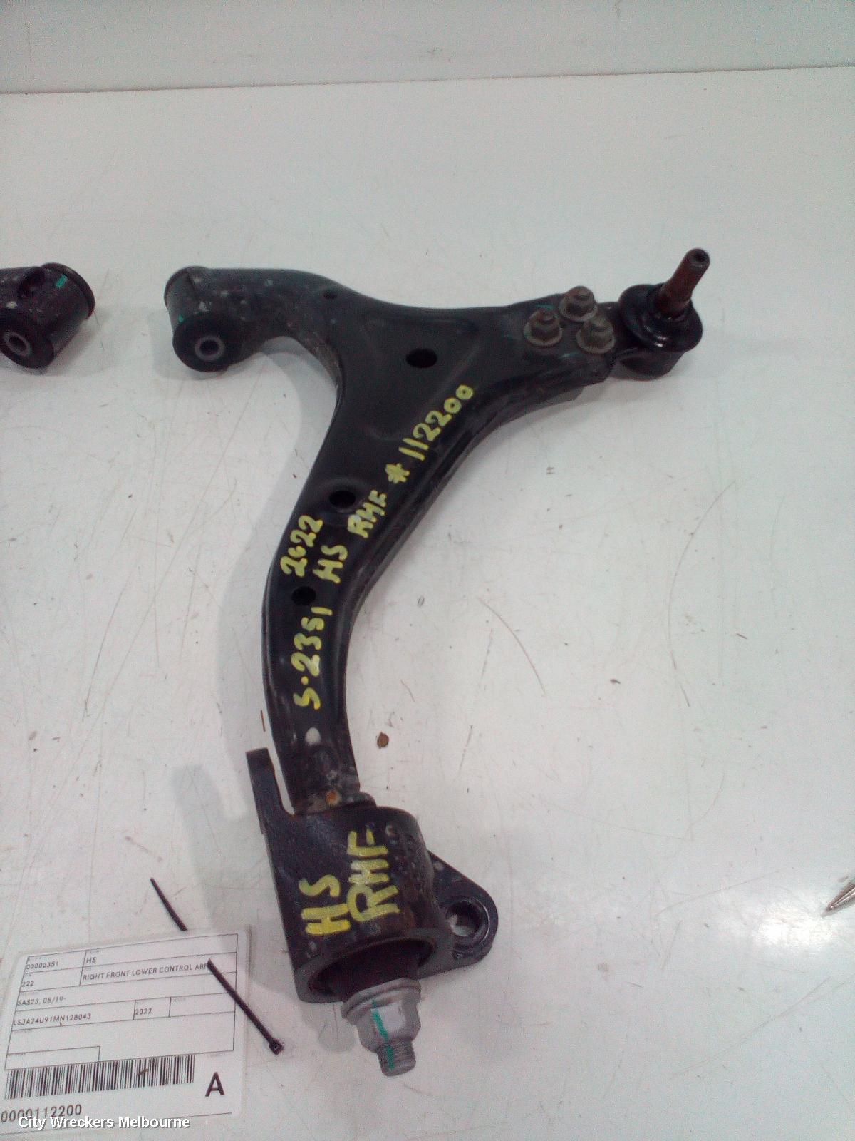 MG HS RIGHT FRONT LOWER CONTROL ARM, SAS23, 08/2019 - 12/2024